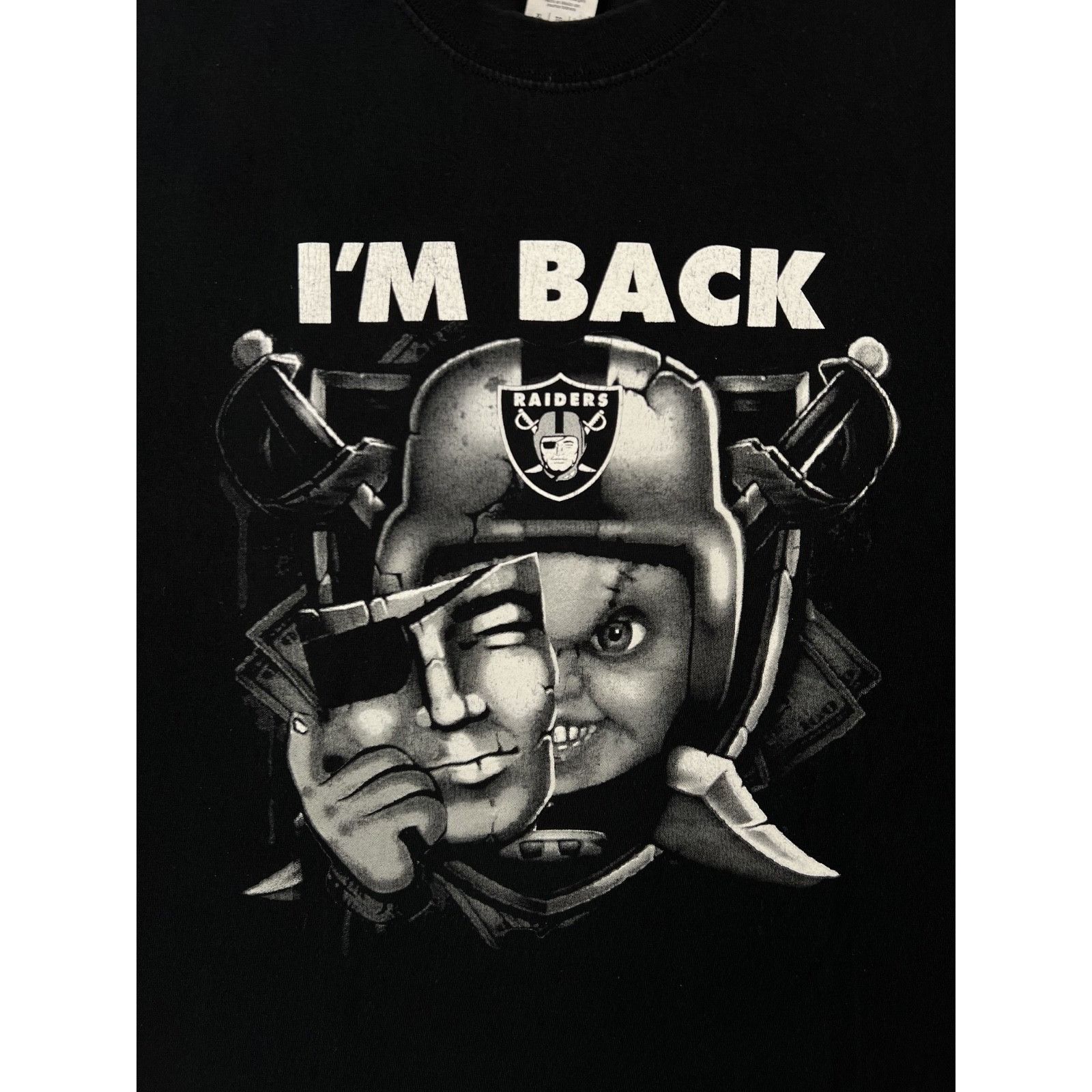 Gildan Vintage Oakland Raiders T-Shirt Size XL Y2K Raider Nation Ch Size US XL / EU 56 / 4 - 4 Thumbnail