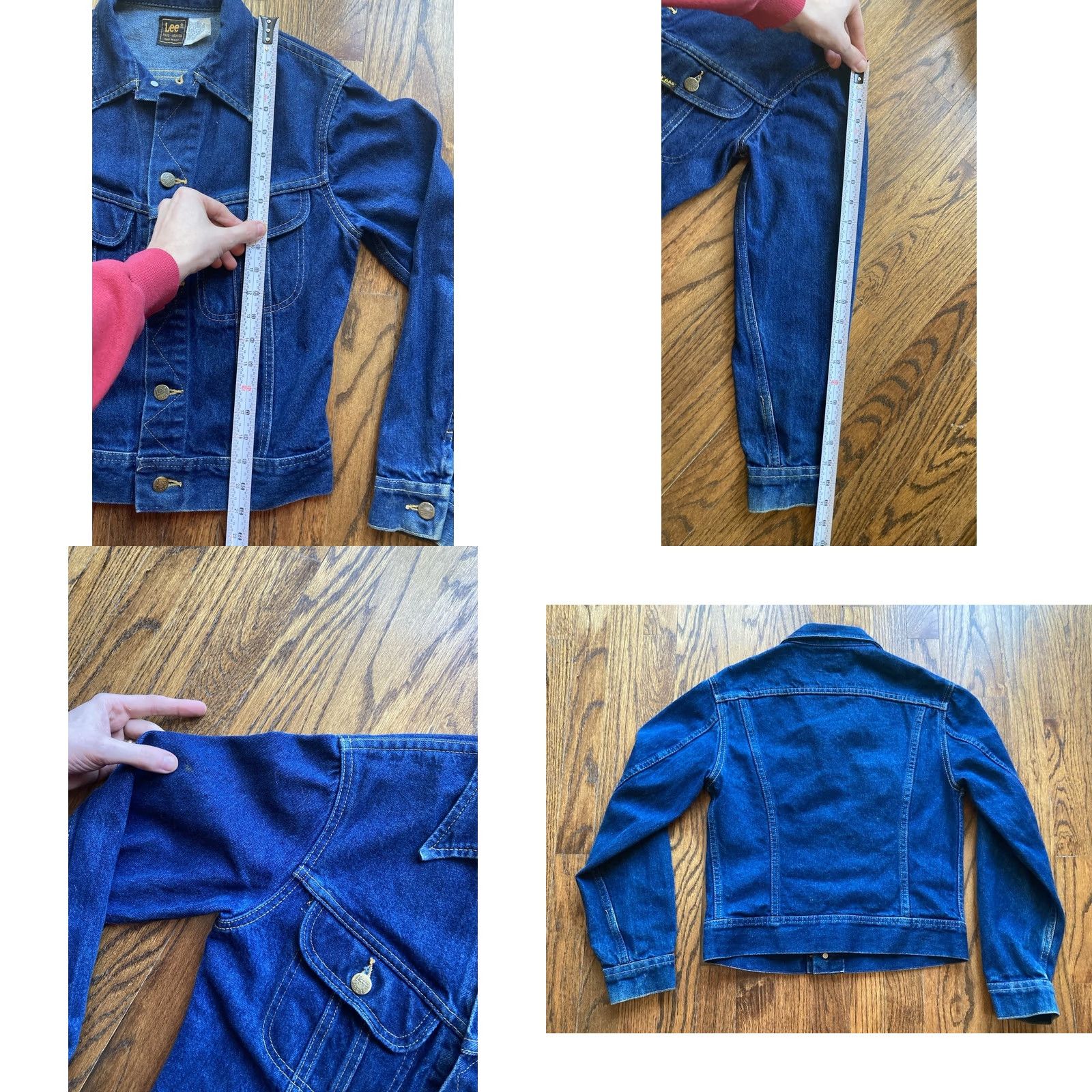 Lee VINTAGE Lee Jacket Denim Blue Jean Womens 16 Regular USA Made Western Trucker Size 16 Women Blue Jean Jacket Womens Mens Girls Size 38" / US 16 / IT 52 - 8 Thumbnail