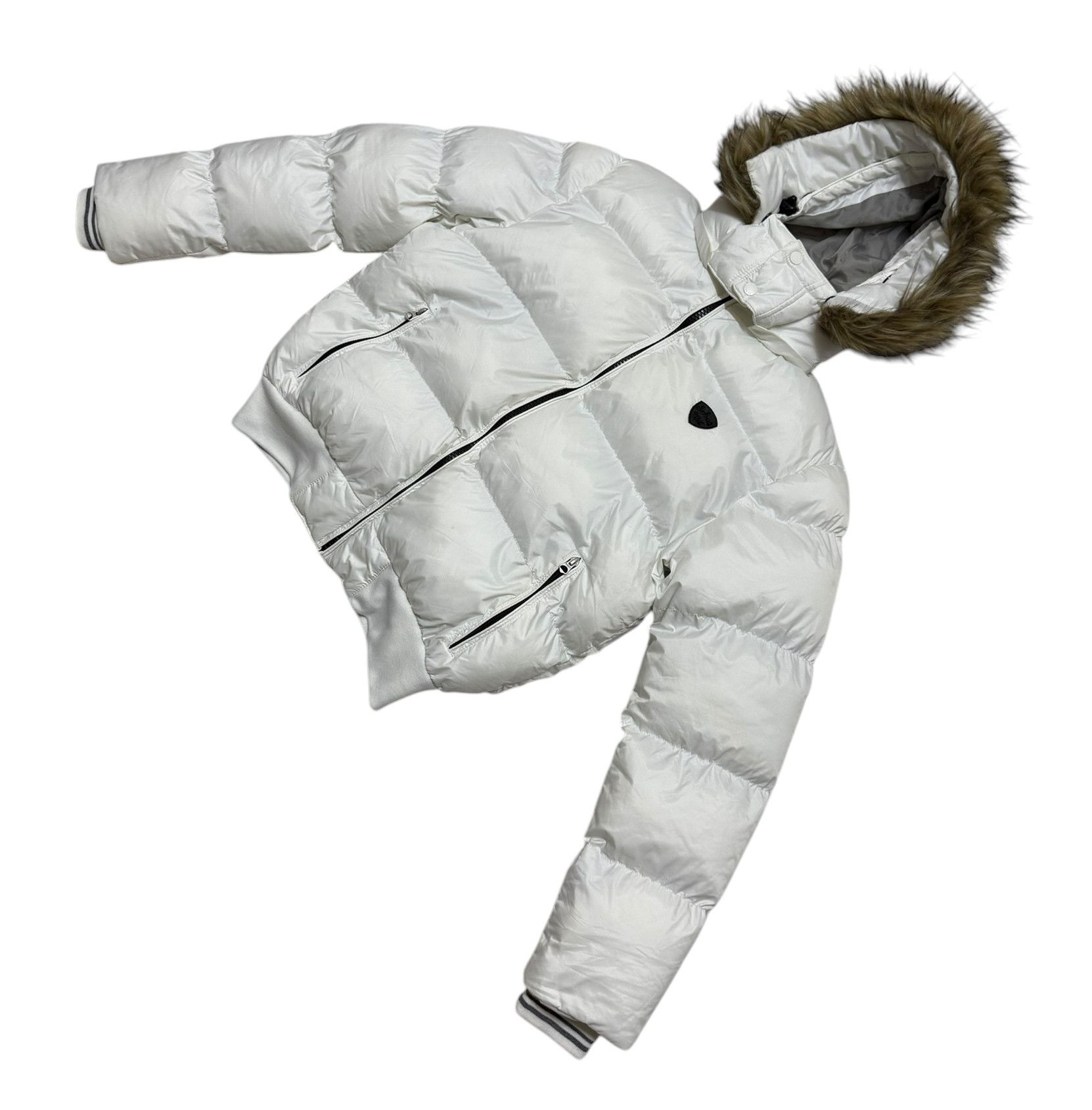 Schott Schott Puffer Down Shearling Hoodie Bomber Jacket Size US M / EU 48-50 / 2 - 5 Thumbnail