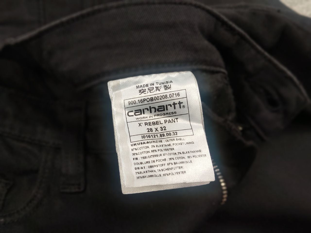 Carhartt Carhartt wip x Rebel Pants Black Trouser Vintage USA Style Size US 29 - 12 Thumbnail