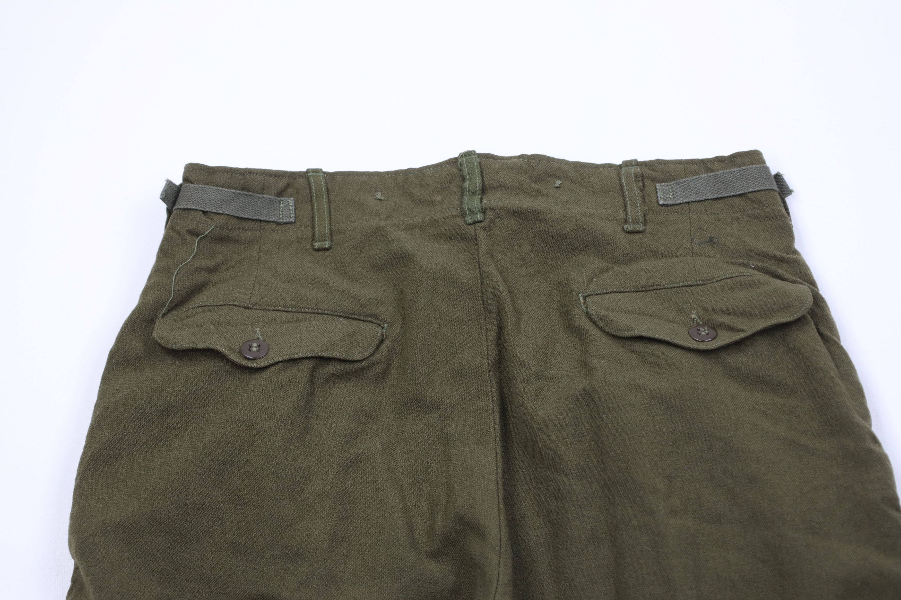 Vintage Vintage 50s Korean War Wool Wide Leg Trousers Pants Green Size US 30 / EU 46 - 11 Thumbnail