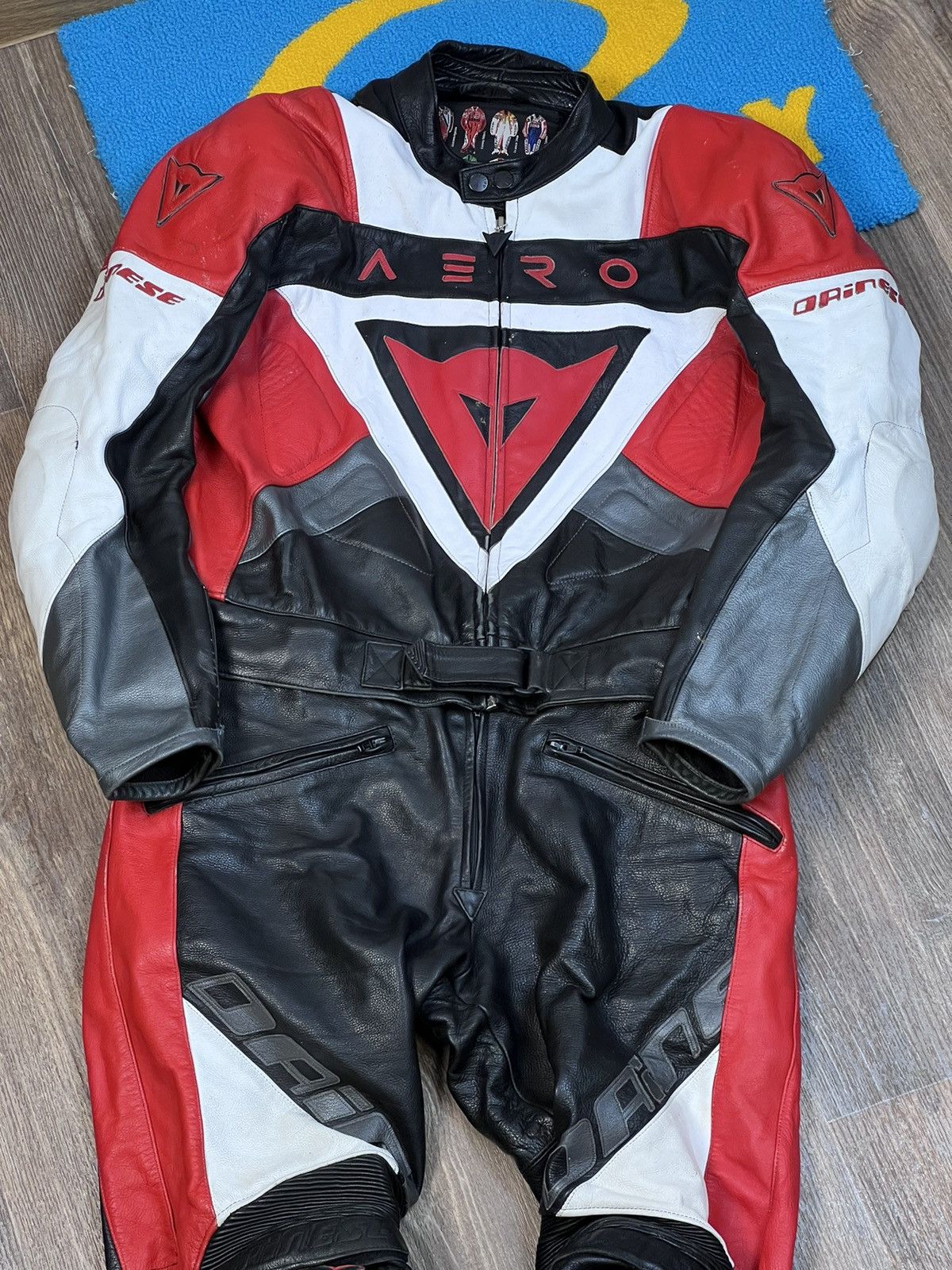 Dainese × Vintage Dainese Racing Leather Motorcycle Jacket + Pant Suit Size US XL / EU 56 / 4 - 4 Thumbnail