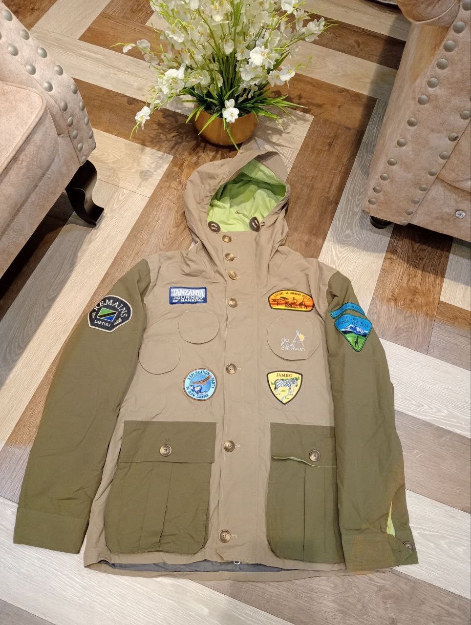 go slow caravan GO SLOW CARAVAN BREATHABLE PATCH MOUNTAIN PARKA JACKET Size US XL / EU 56 / 4 - 10 Thumbnail
