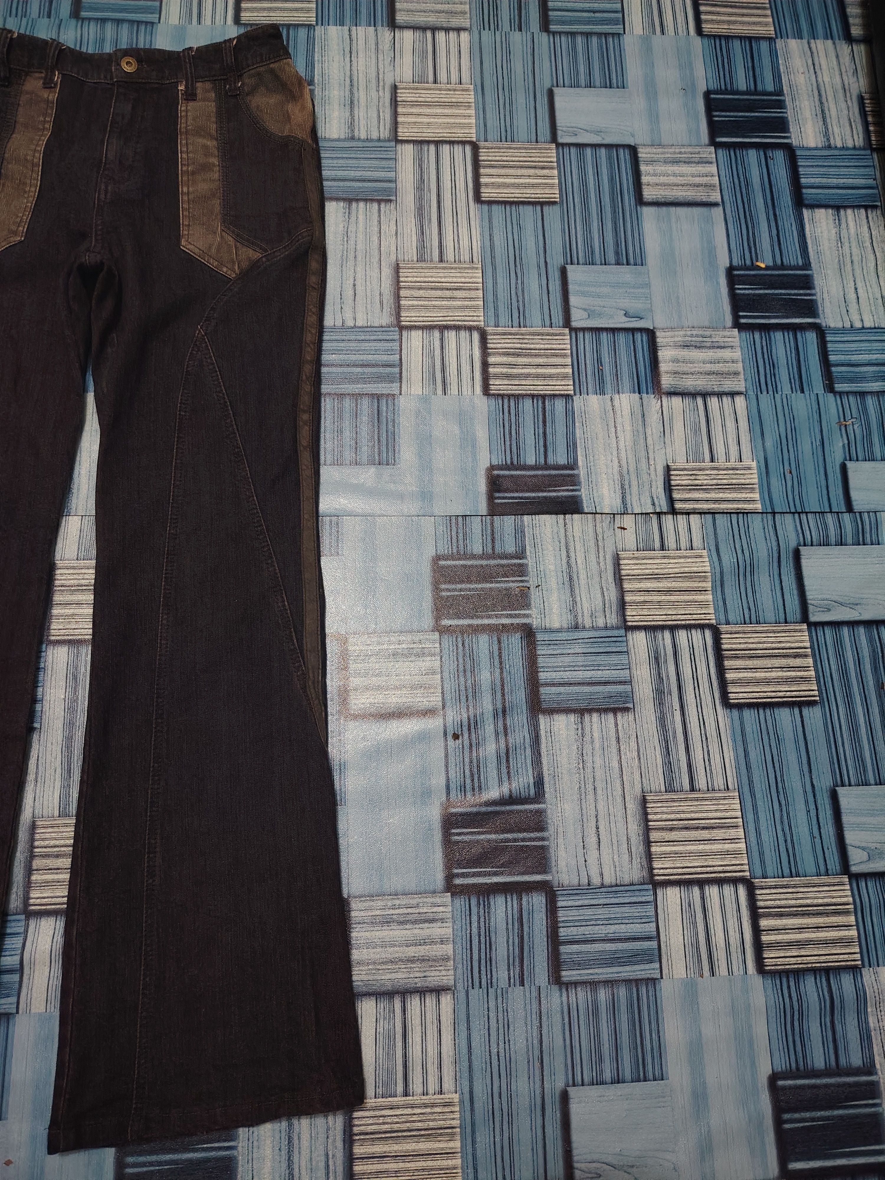 If Six Was Nine Rare Comme ca Comme ci side leather line flared pants Size US 28 / EU 44 - 4 Thumbnail