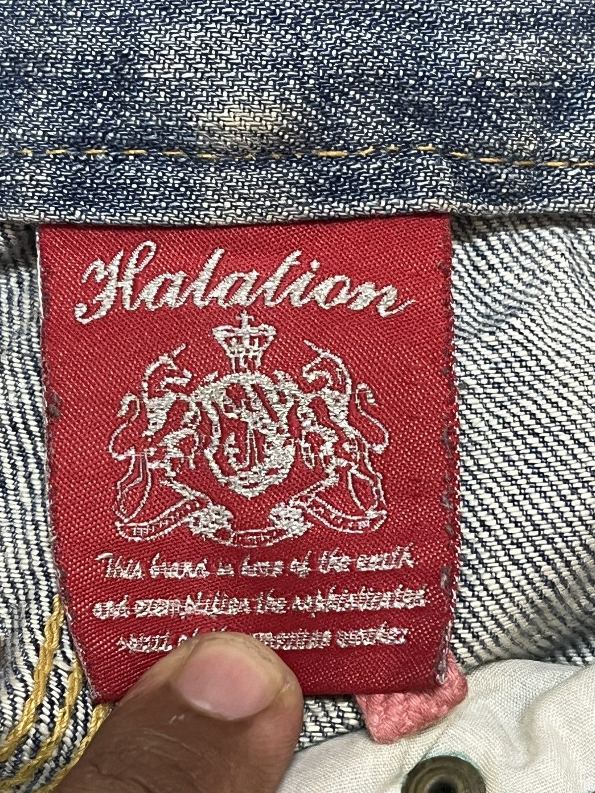 Japanese Brand Vintage Kalalion Mudwash Carpenter Buckle Belt Denim Size US 31 - 11 Thumbnail
