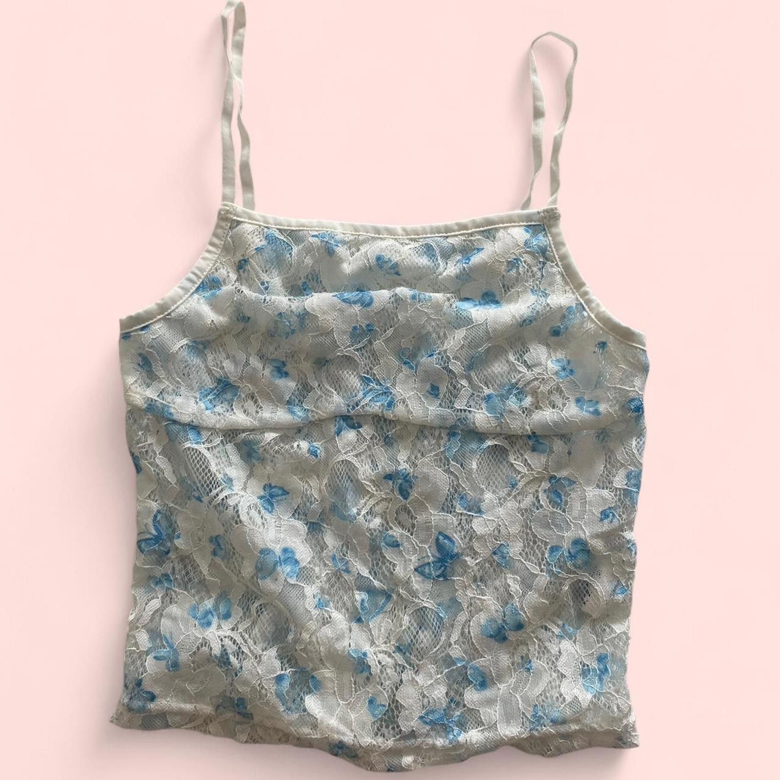 Other Butterfly Blue and white lace cami top Size S / US 4 / IT 40 - 1 Thumbnail
