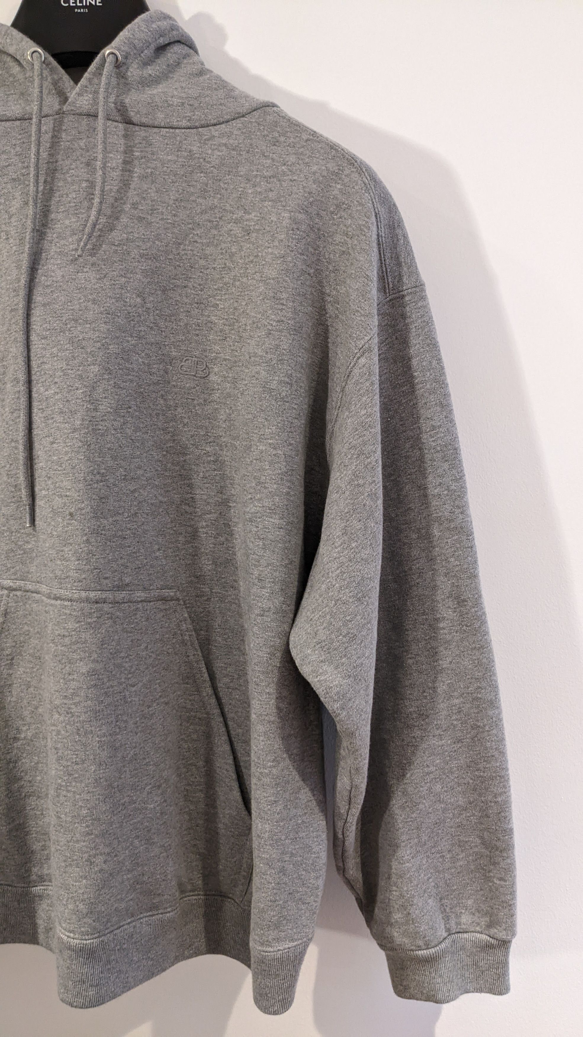 Balenciaga Balenciaga Grey Cropped Hoodie Size US XL / EU 56 / 4 - 3 Thumbnail