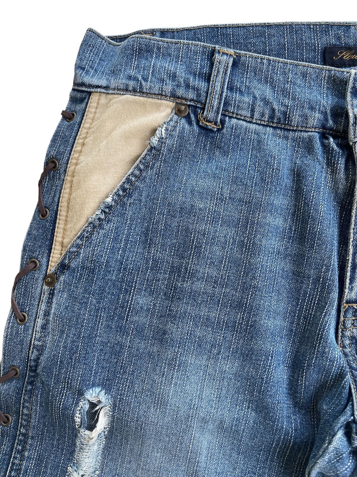 Japanese Brand Vintage Japanese Distressed Flared Jeans Size US 31 - 12 Thumbnail