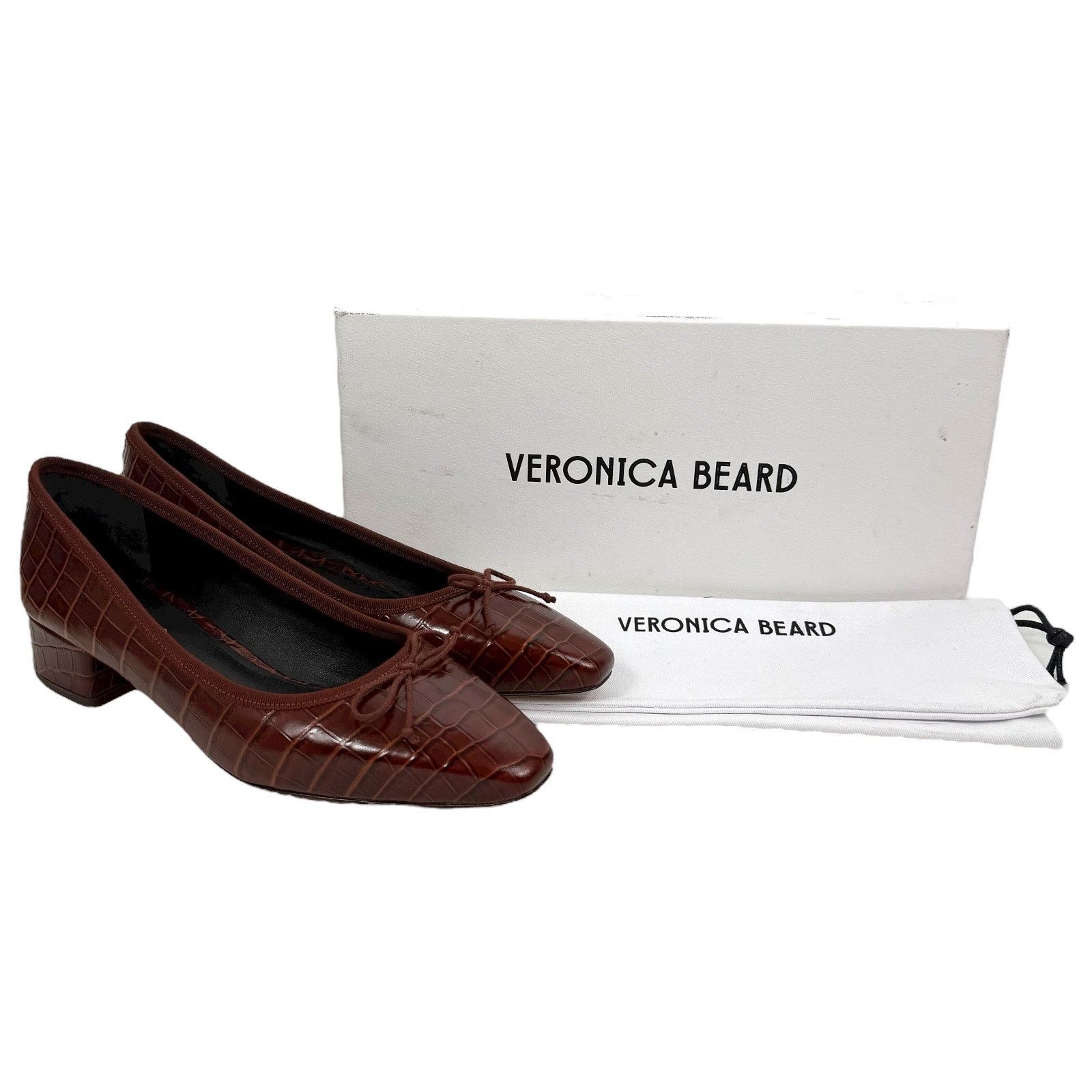Veronica Beard Veronica Beard Cecile Bow Leather Pump Brown Size 7M Size US 7.5 / IT 37.5 - 13 Thumbnail