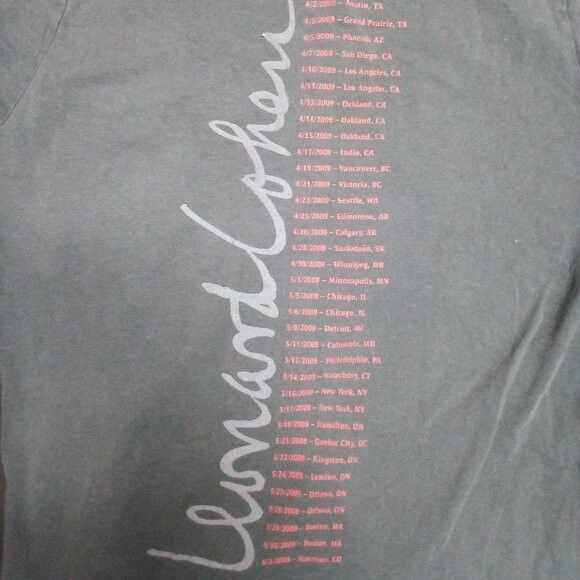 Band Tees Leonard Cohen 2009 Tour T-Shirt Size US M / EU 48-50 / 2 - 6 Thumbnail