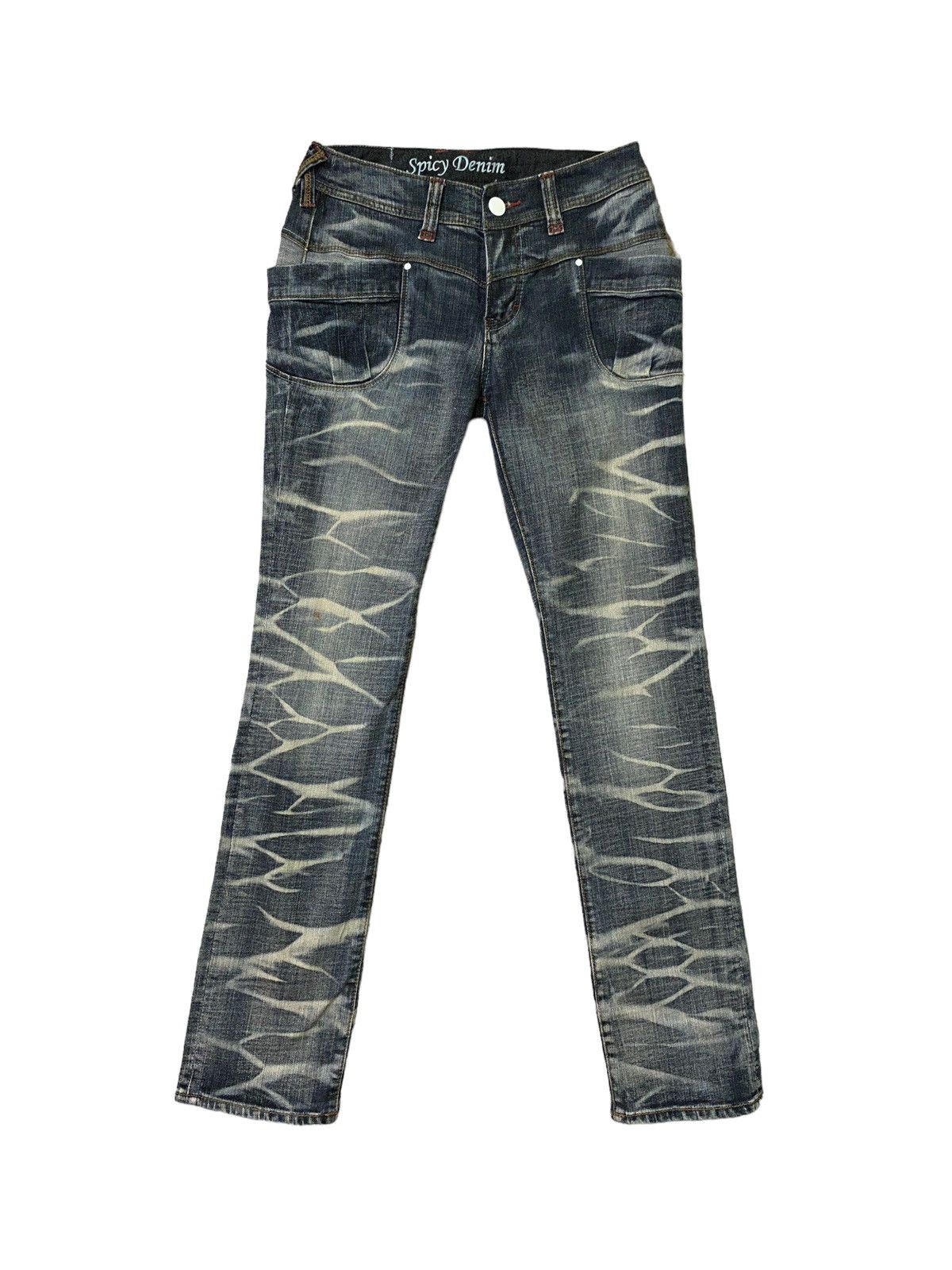 Designer × Japanese Brand Archive Clawmark Spicy Denim Acid Wash Denim Jeans Size US 27 - 1 Thumbnail