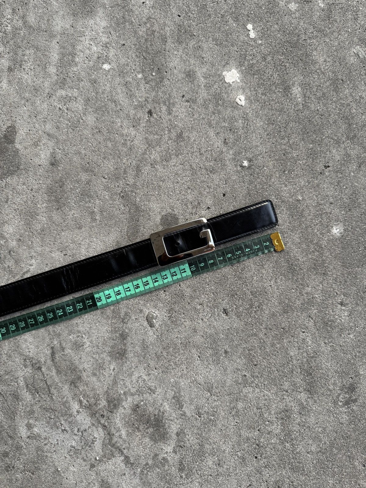 Gucci Gucci Square G Buckle Black Leather Belt Size ONE SIZE - 7 Thumbnail