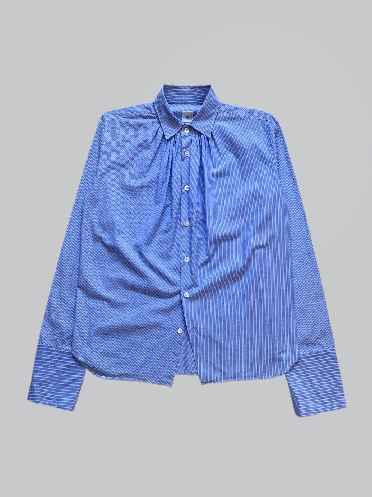 Sunao Kuwahara Vintage I.S Sunaokuwahara Pinstripe Pleated Detail Shirt Size M / US 6-8 / IT 42-44 - 1 Thumbnail