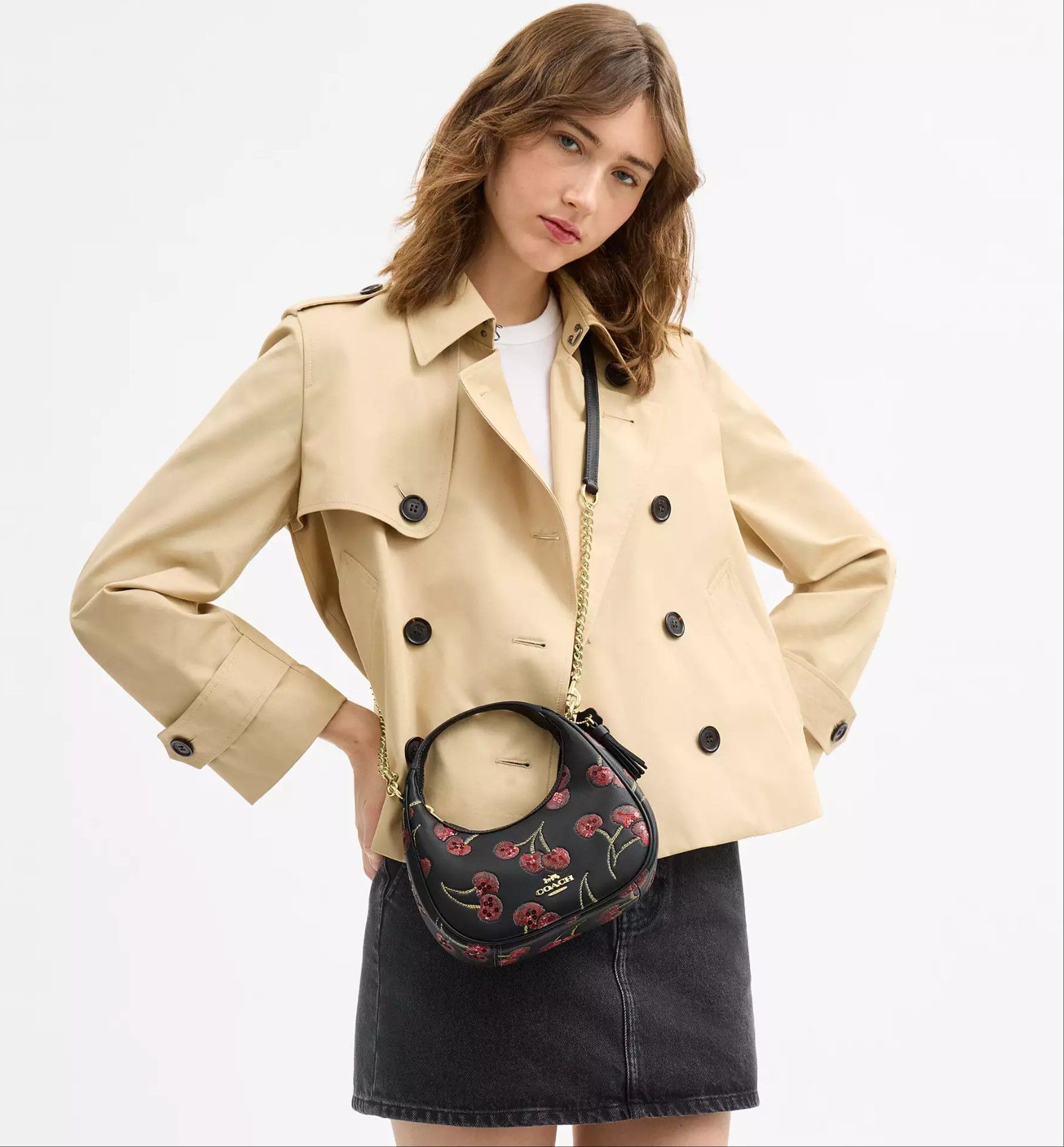 Coach NWT Coach Carmen Mini Crossbody Bag With Cherry Print CCZ22 Size ONE SIZE - 5 Thumbnail
