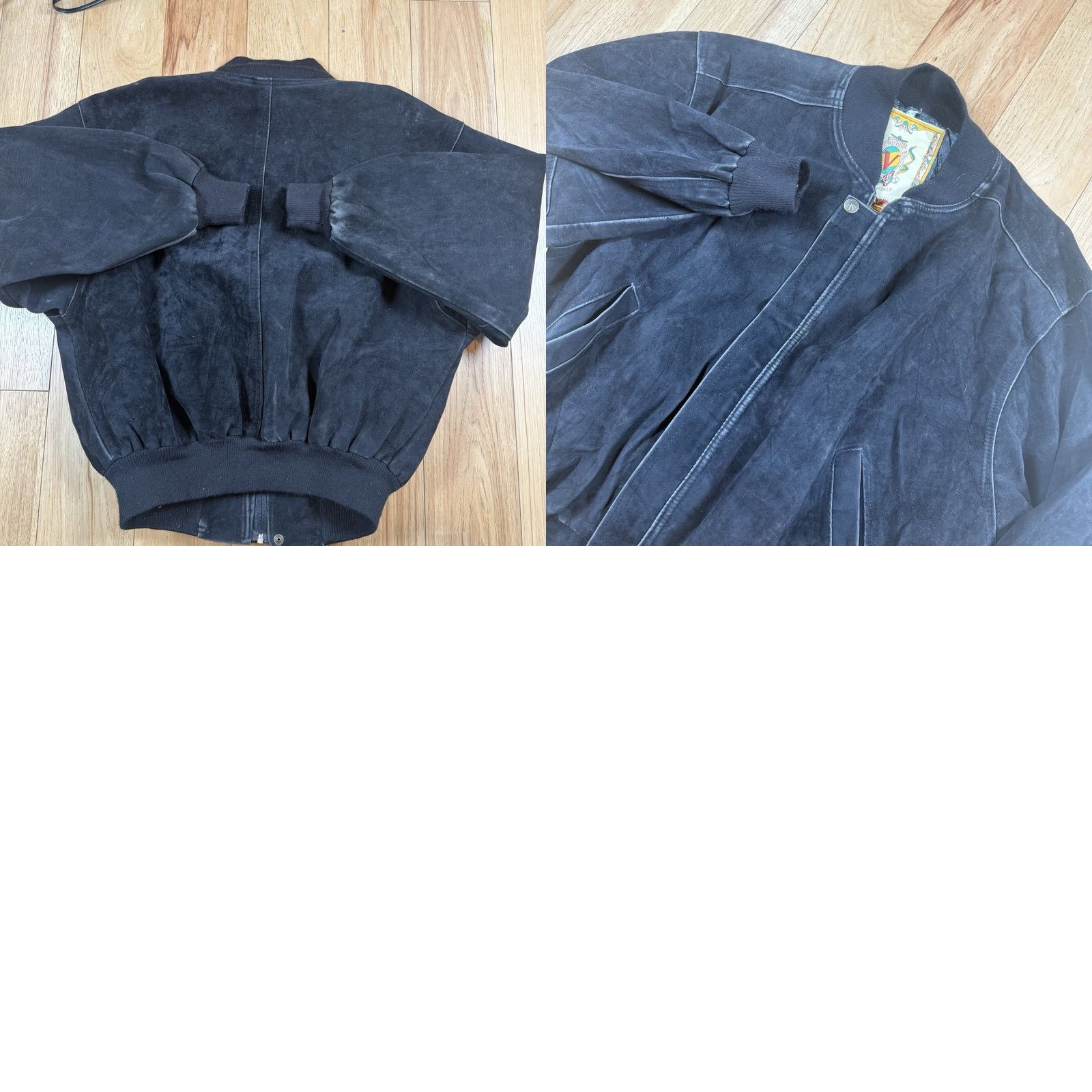 Vintage VINTAGE Alta Moda Brown Suede Bomber Jacket Mens Large Italian Made Western 80s Mens Black Suede Bomber Jacket VTG Moda Western 80s Italy L Size US L / EU 52-54 / 3 - 8 Thumbnail