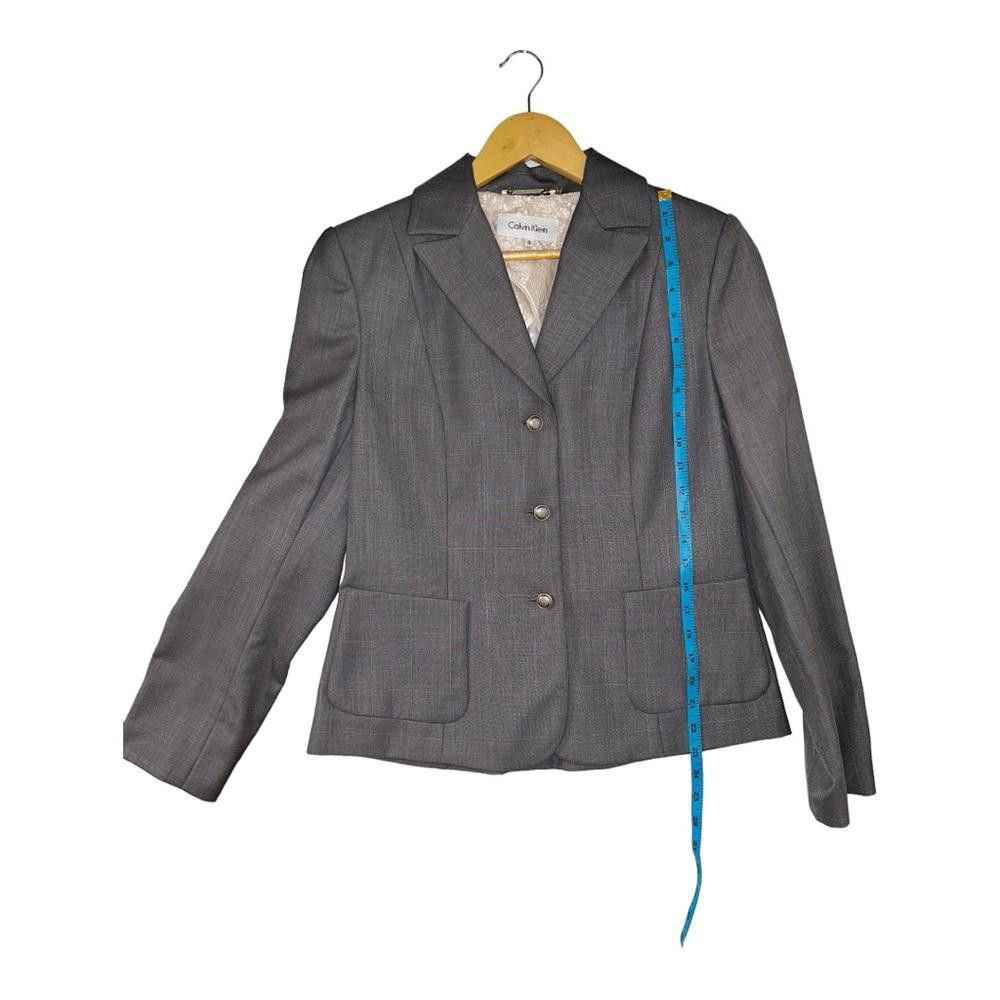 Calvin Klein Calvin Klein l Gray 3 Button Blazer Jacket Size 8 Size M / US 6-8 / IT 42-44 - 4 Thumbnail