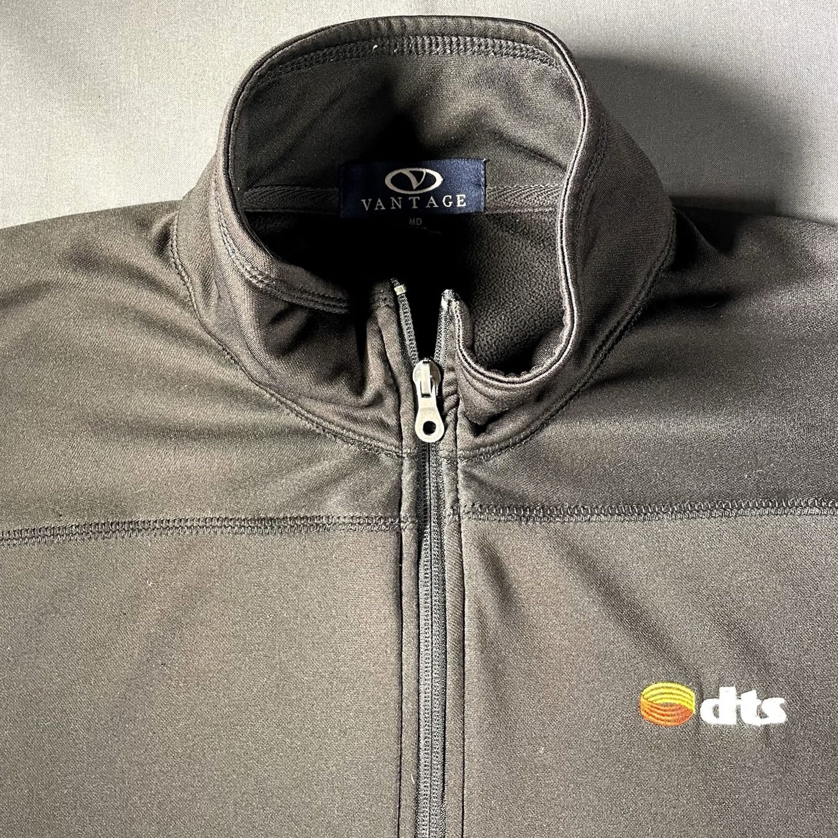 Vintage VINTAGE DTS Jacket Mens M Long Sleeve Black Zip Up Digital Entertainment Jacket Coat Coat Size US M / EU 48-50 / 2 - 2 Thumbnail