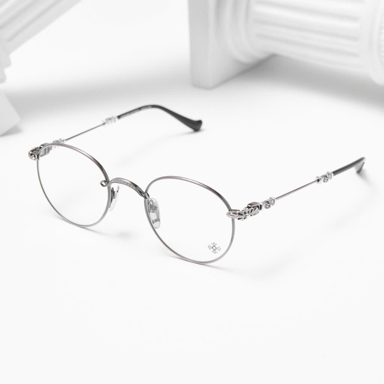 Chrome Hearts CHROME HEARTS BUBBA-A ANTIQUE SILVER-BLACK PLASTIC GLASSES Size ONE SIZE - 2 Thumbnail
