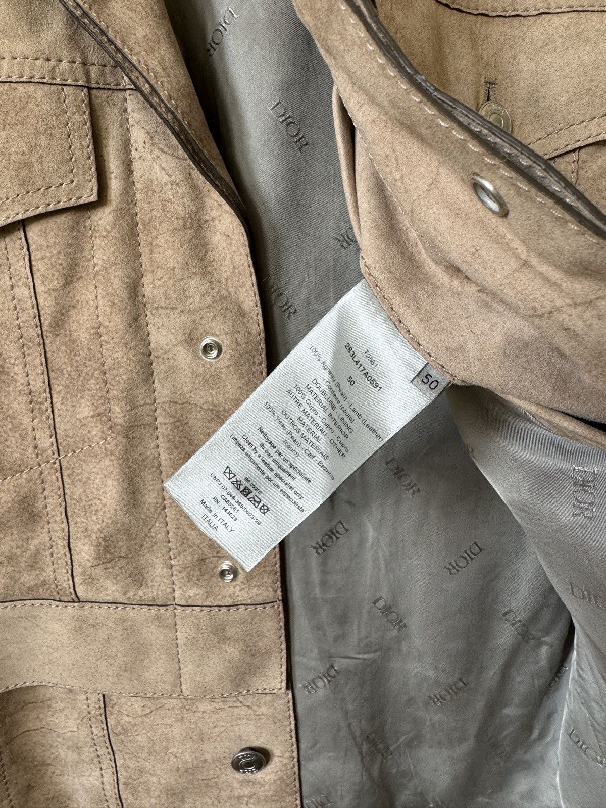 Dior Dior x Cactus Jack Brown Leather Layered Jacket Size US M / EU 48-50 / 2 - 10 Thumbnail