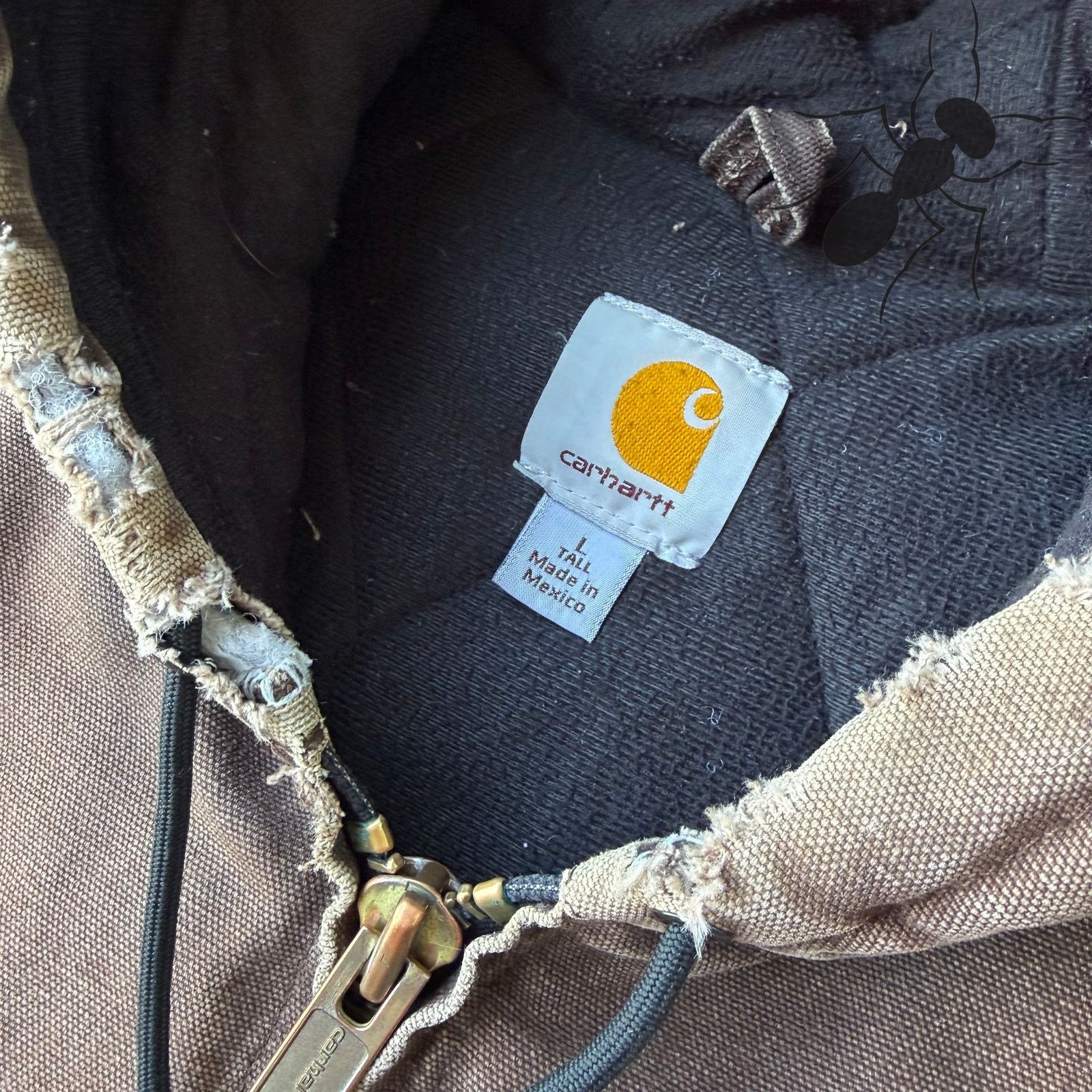Carhartt × Vintage Carhartt J130 DKB brown hooded work wear jacket Size US L / EU 52-54 / 3 - 9 Thumbnail