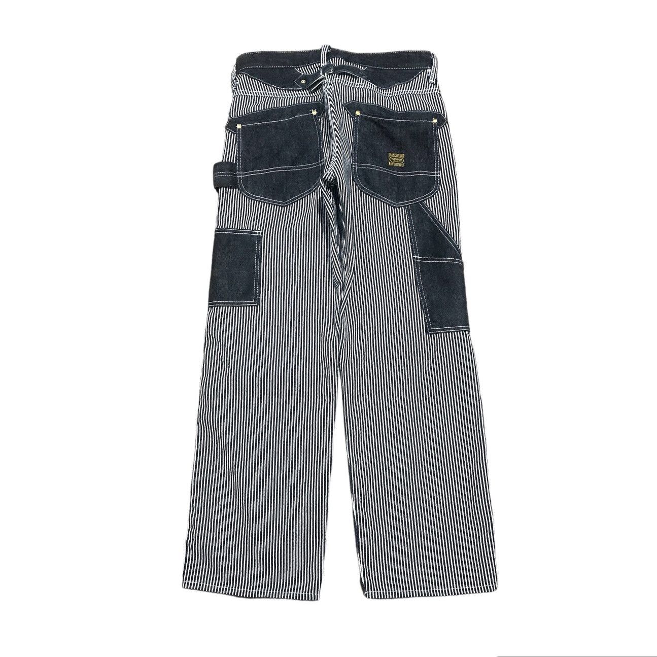 Vanson Leathers × Vintage Vanson Leather Carpenter Hickory Stripe Pants Size US 30 / EU 46 - 2 Thumbnail