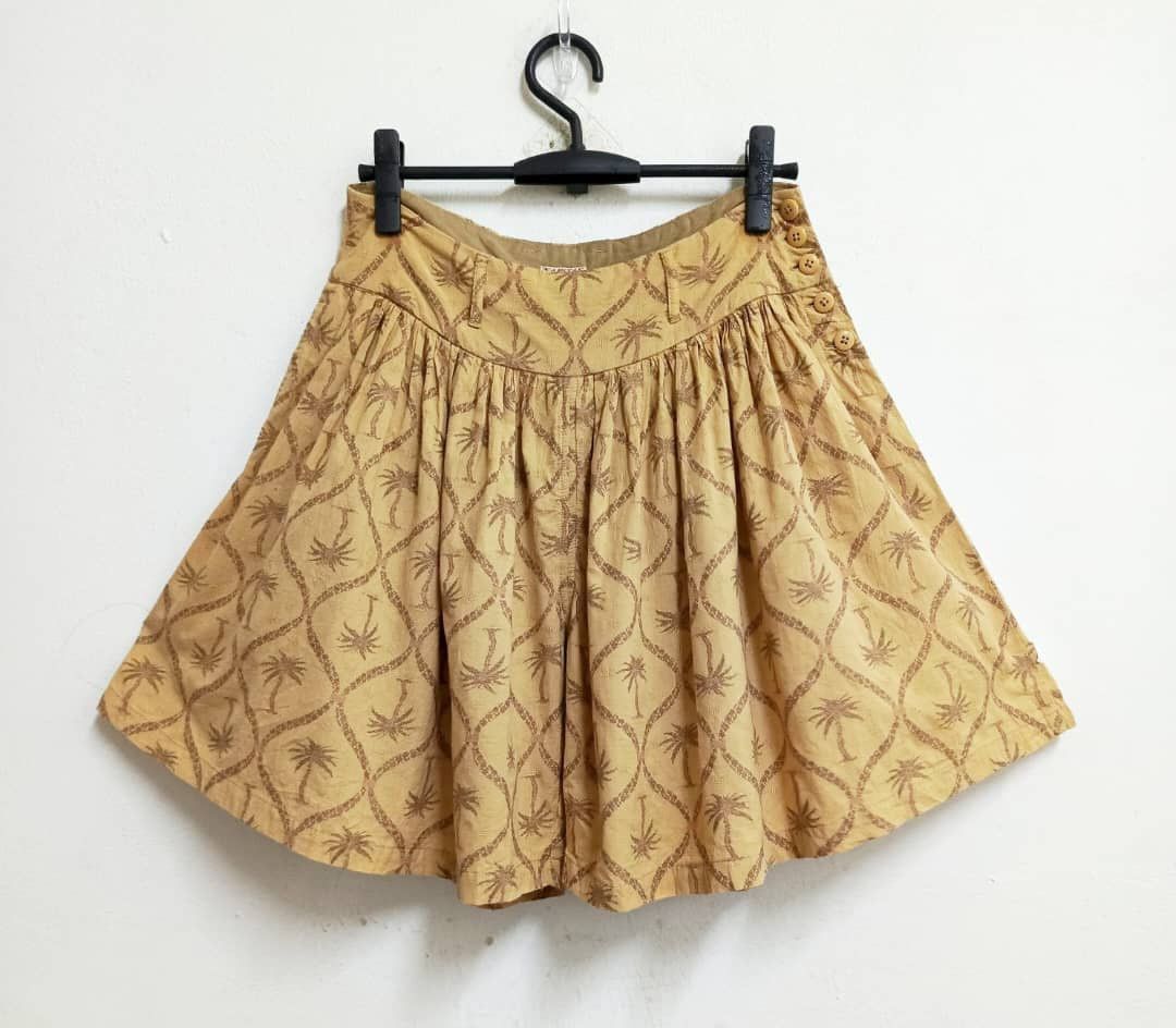 Kapital Kapital Japan Vintage Palm Print Skirt Archive Folk Design Size 31" - 5 Thumbnail