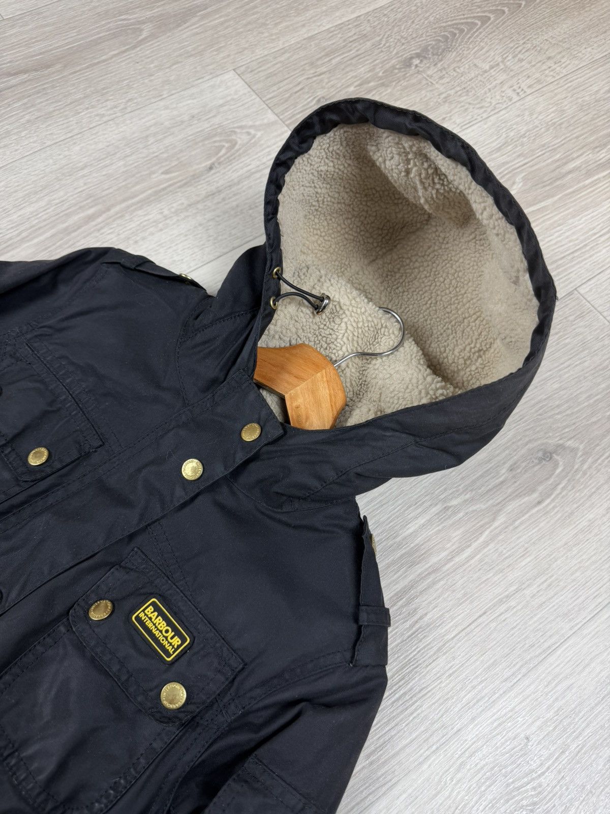 Barbour Barbour International Flywheel Wax Parka Jacket Women Size 8 Size S / US 4 / IT 40 - 4 Thumbnail