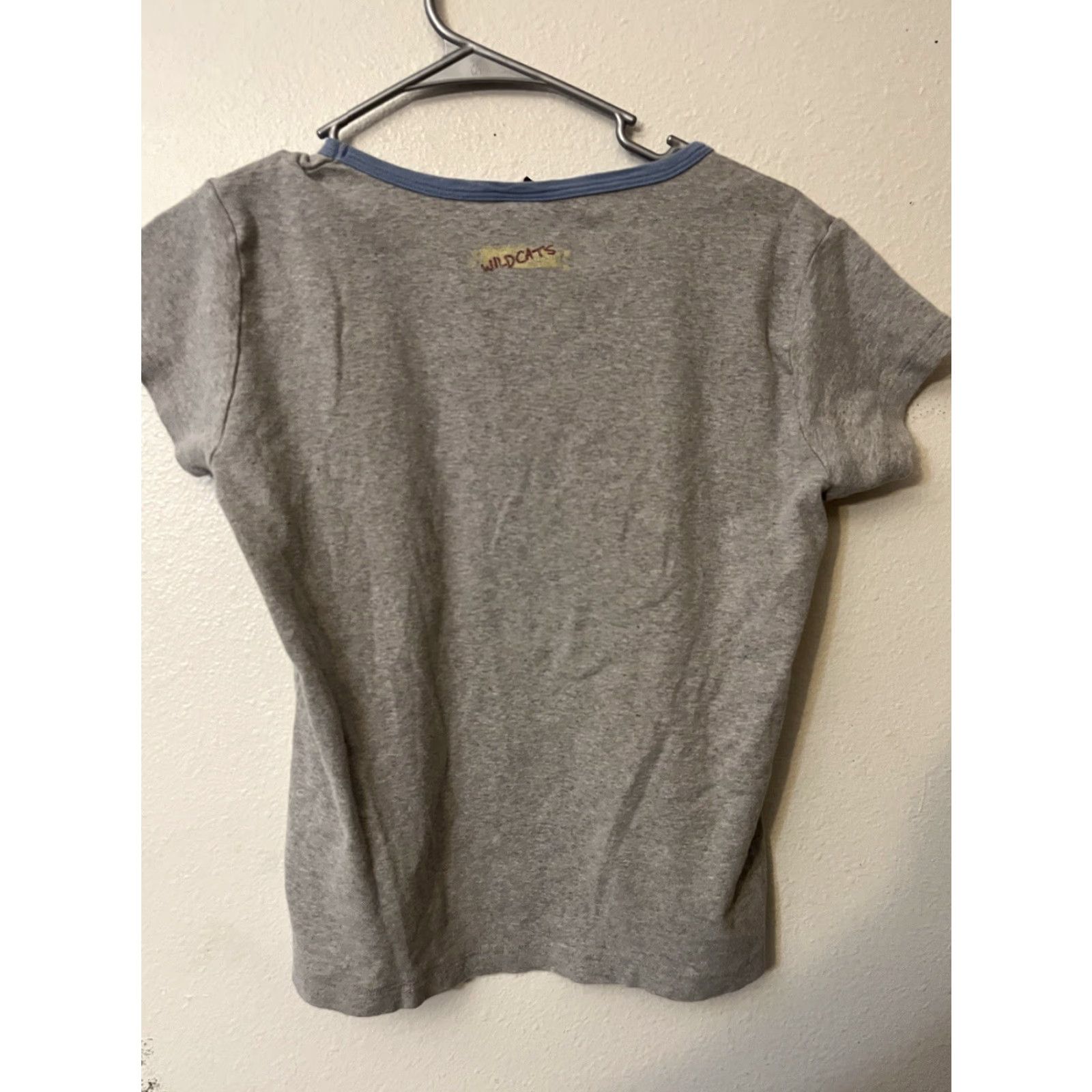 Gap GAP T-Shirt Large Gray Solid Women Round Neck Crew Neck Stretch Casual Basic Size L / US 10 / IT 46 - 2 Thumbnail