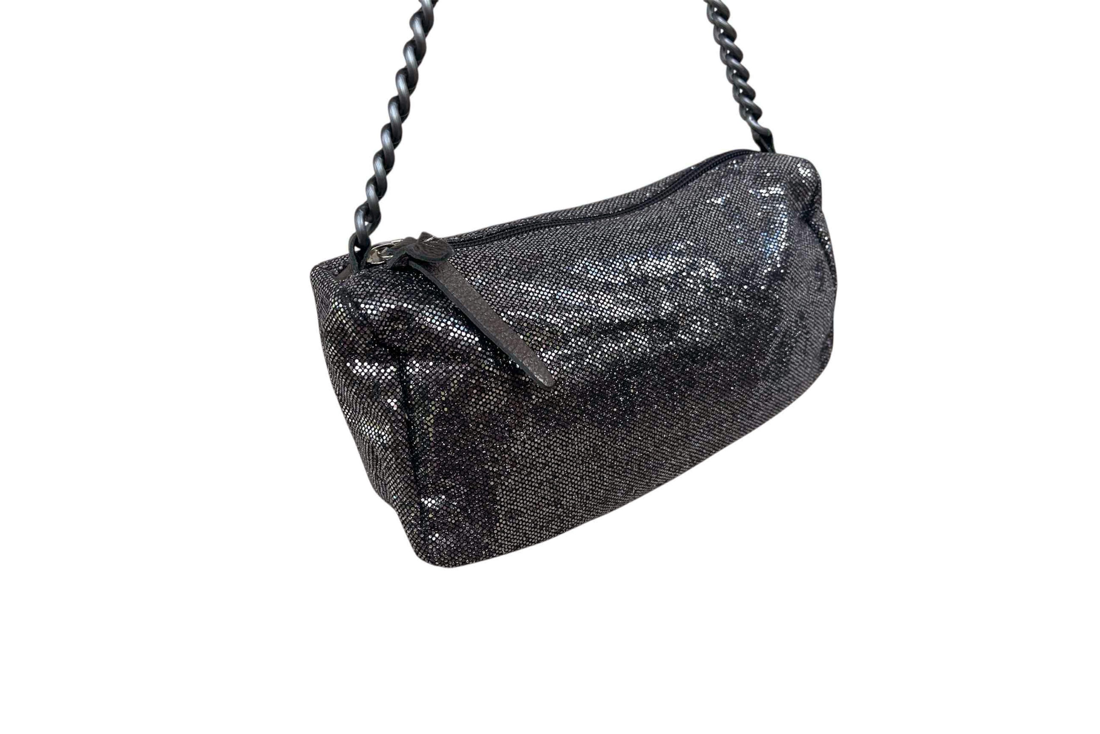 Vintage LOUISON PARIS Metallic Silver Glitter mini shoulder bag Size ONE SIZE - 9 Thumbnail