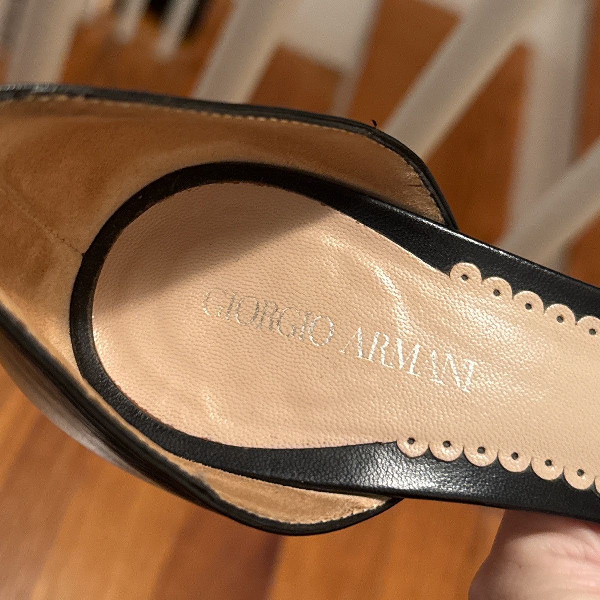 Giorgio Armani Giorgio Armani Black Kitten Heels Size US 7 / IT 37 - 3 Thumbnail