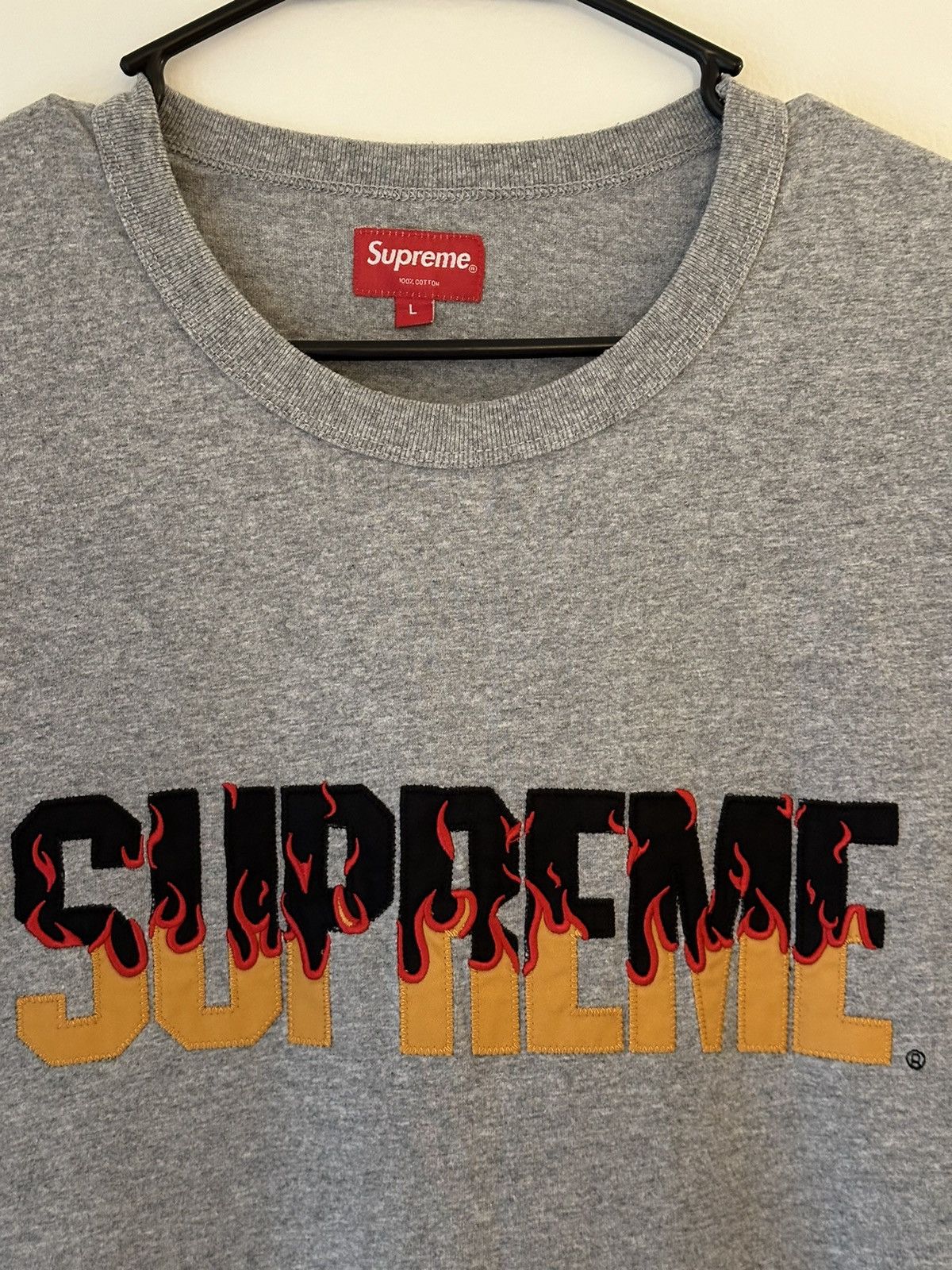Supreme Supreme Flames S/S Top Tee Size US L / EU 52-54 / 3 - 2 Thumbnail