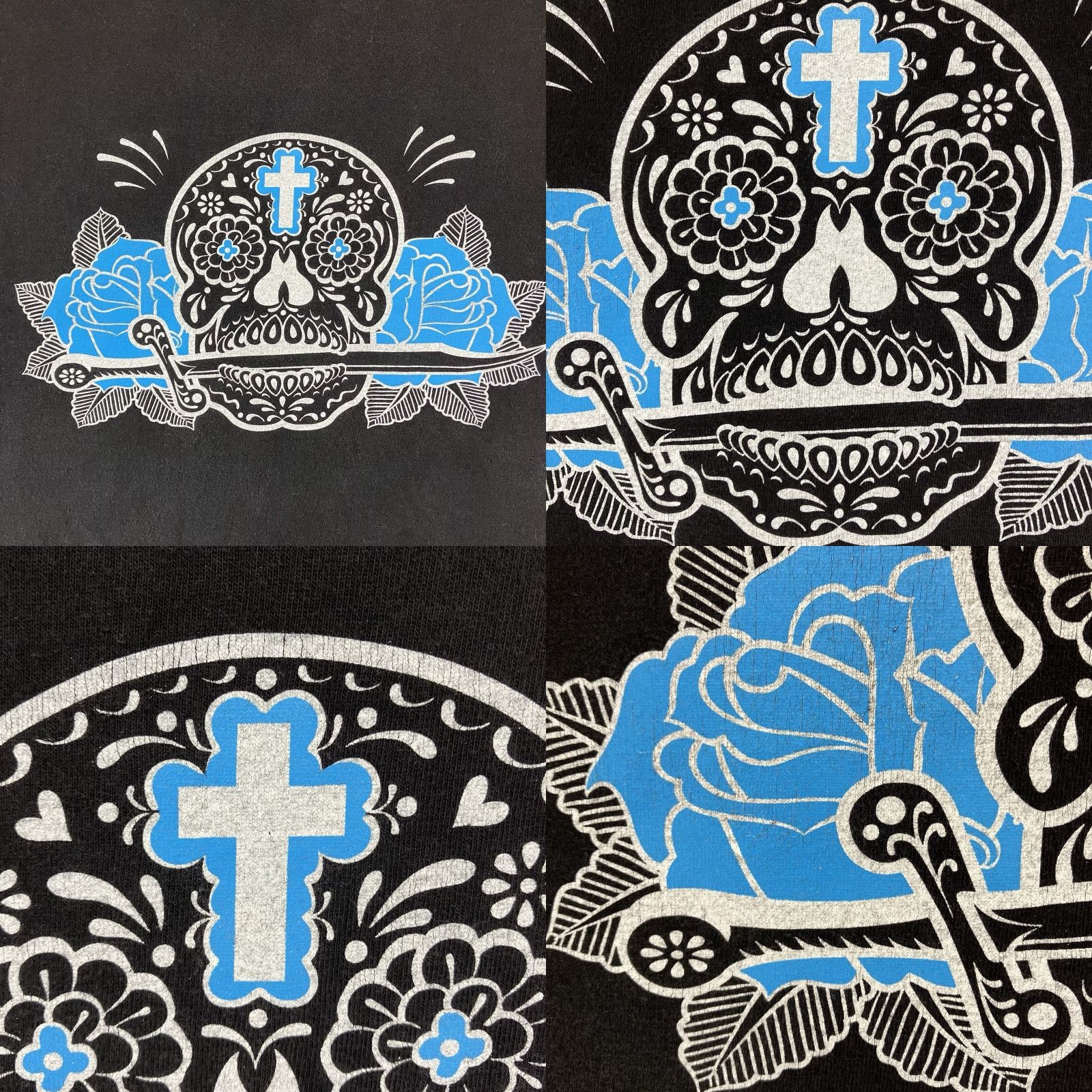 Vans VANS Vintage Mexican Sugar Skull T-Shirt Men Large Black Y2K 2000s Double-Sided Graphic Punk Size US L / EU 52-54 / 3 - 8 Thumbnail