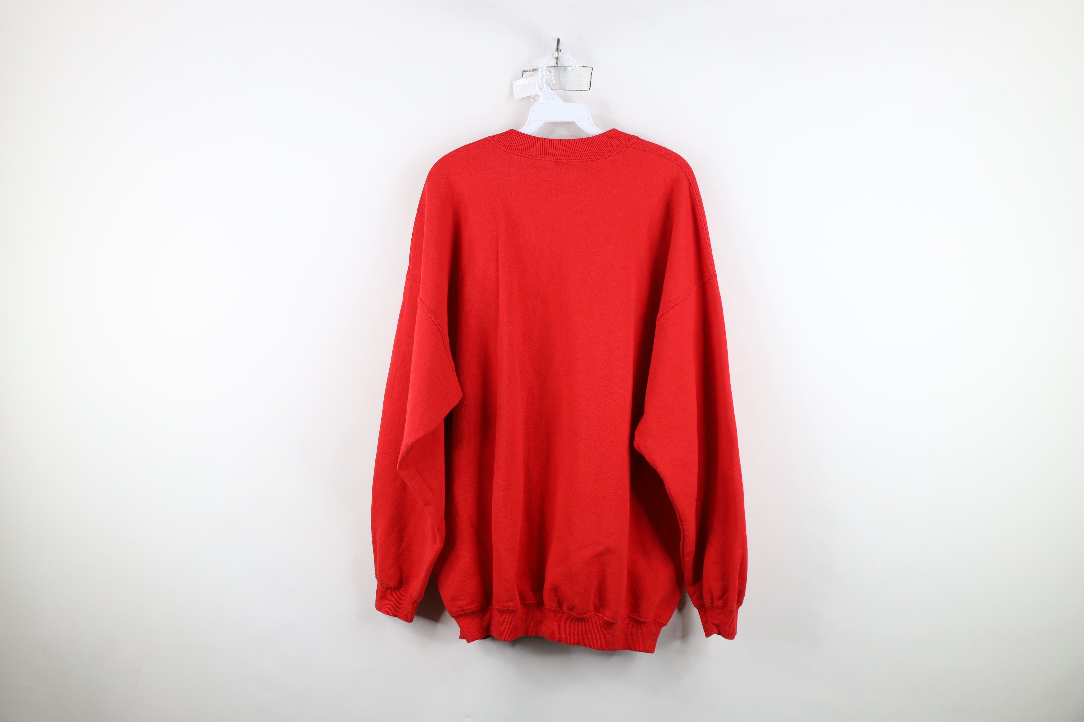 Vintage Vintage 90s The Snowman Hockey Crewneck Sweatshirt Red Size US XL / EU 56 / 4 - 13 Thumbnail