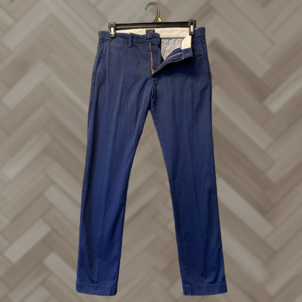 J.Crew J.Crew Slim Fit Chino Pants Navy Blue 31x32 Straight Regular Mens Size US 31 - 1 Thumbnail
