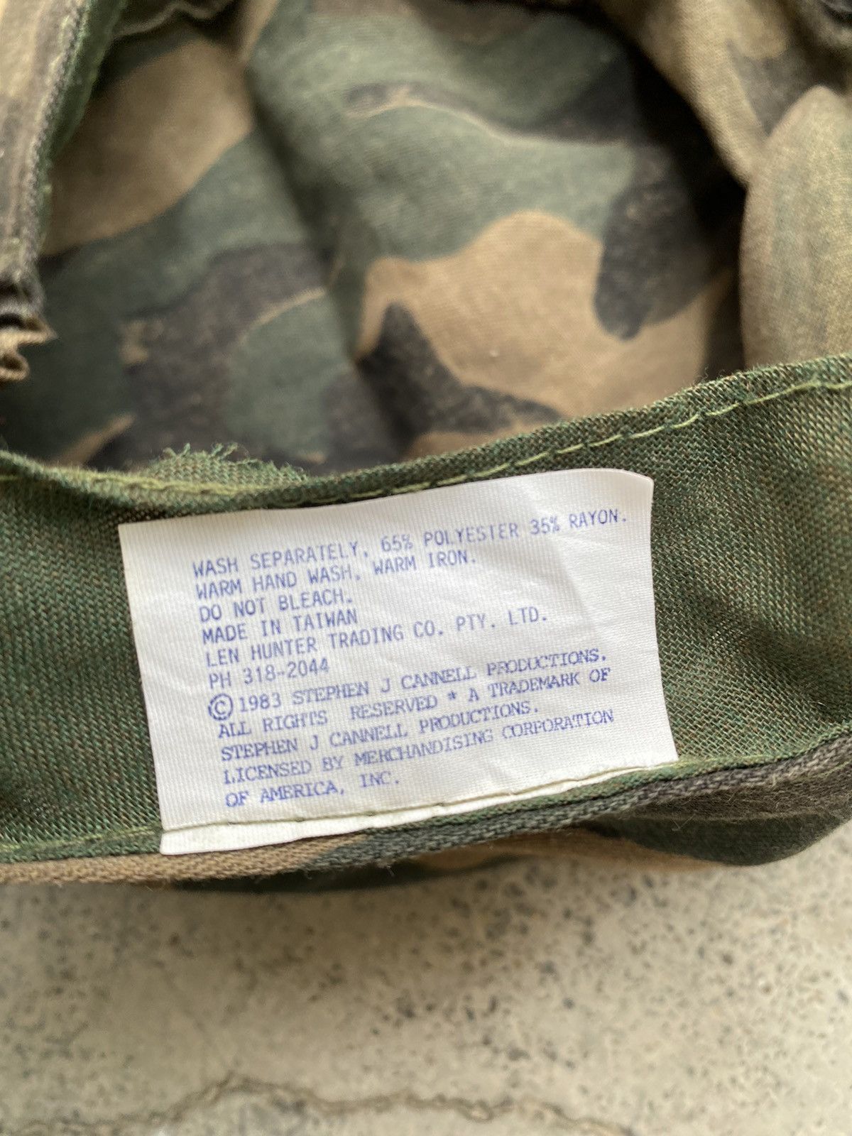 Vintage Vintage 80s The A-Team Movie Camo Cap Size ONE SIZE - 5 Thumbnail