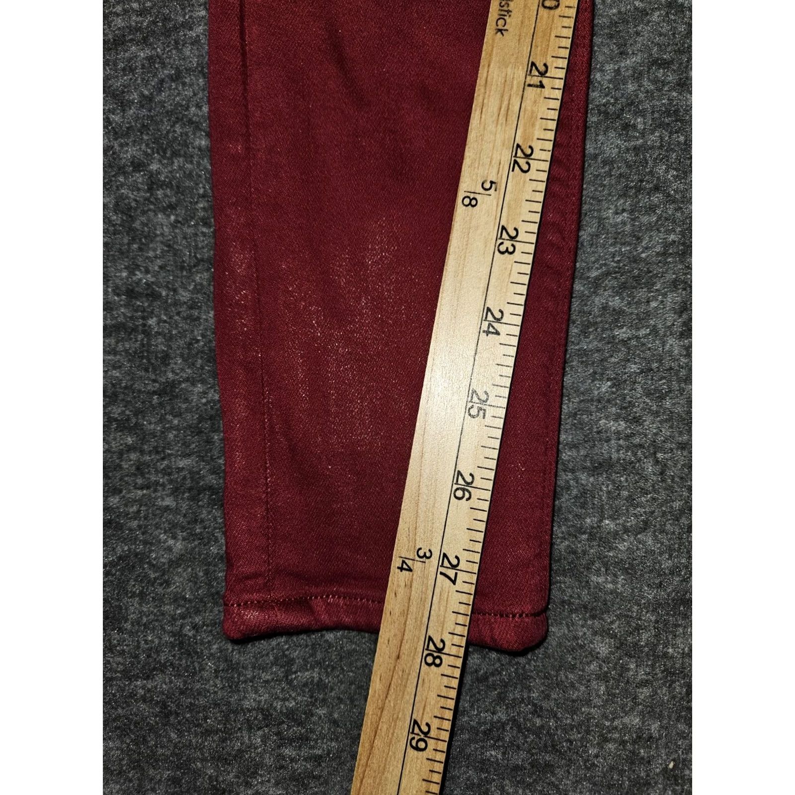 Hudson Hudson Nico Super Skinny Jeans Juniors Low Rise Red Stretch City Casual Womens Size 42" / US 20 - 6 Thumbnail