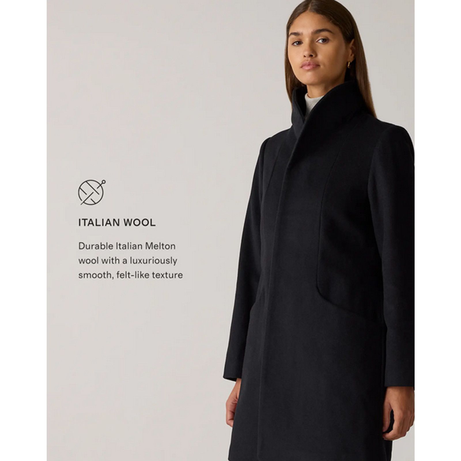 Quince Quince Wool Cocoon Coat Black Size XL NWT Size XL / US 12-14 / IT 48-50 - 2 Thumbnail