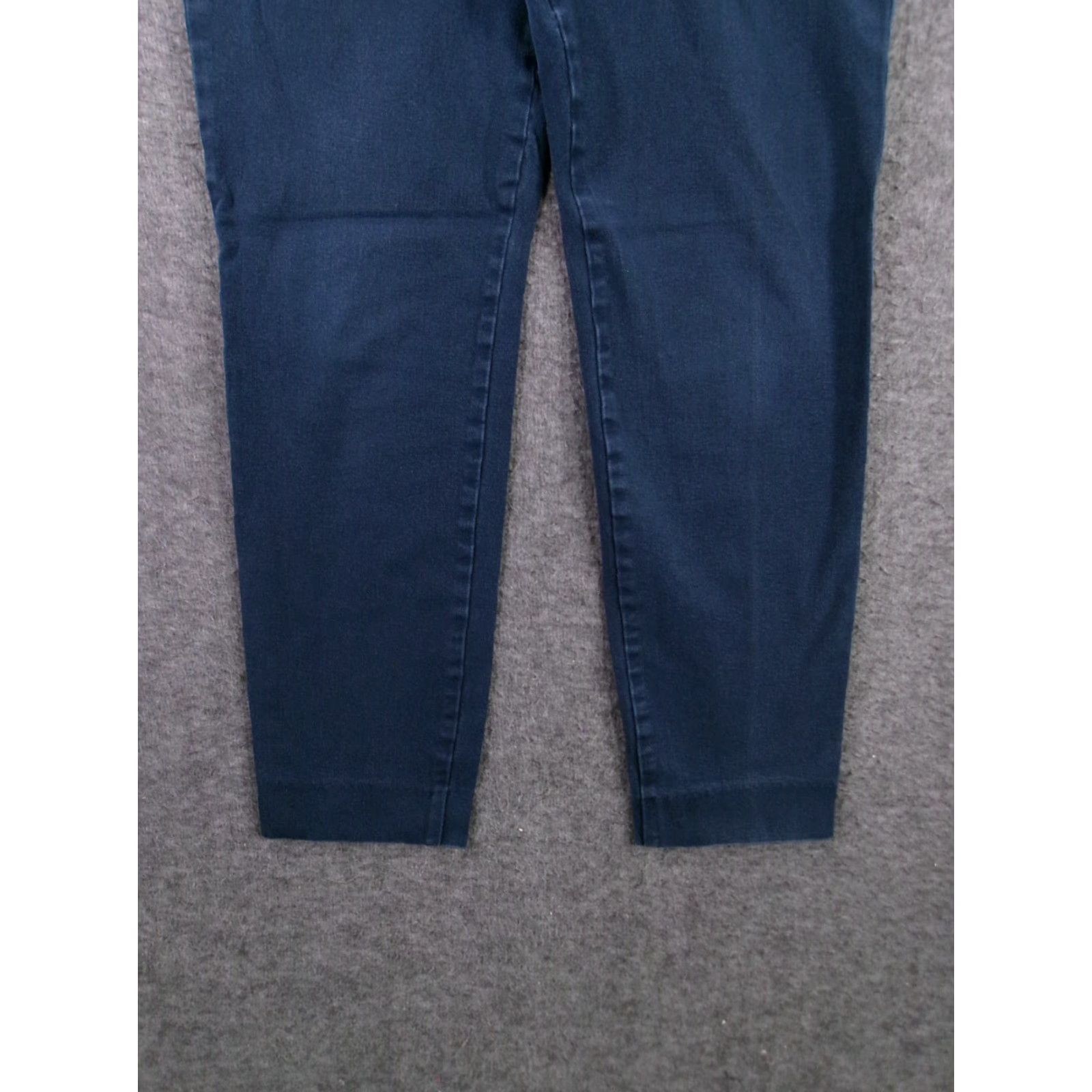 Old Navy VINTAGE Old Navy Pixie Capri Pants Women 4 Navy Blue Flat Front Stretch Regular Inseam 25" Tapered Slim/Capri Womens Size 27" / US 4 / IT 40 - 3 Thumbnail