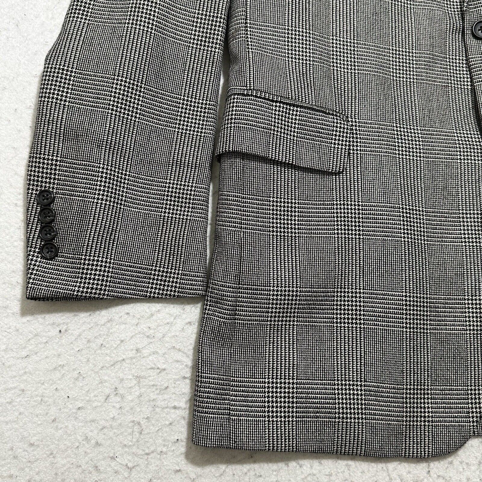Jos. A. Bank Jos A Bank Men's 44L Silk Camel Hair Houndstooth Suit Jacket Size 44L - 5 Thumbnail