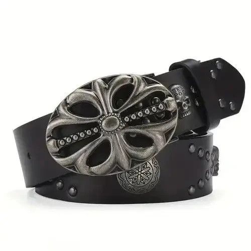 Japanese Brand Belt Bohemian Style Belt Skeleton Head Size 42 - 5 Thumbnail