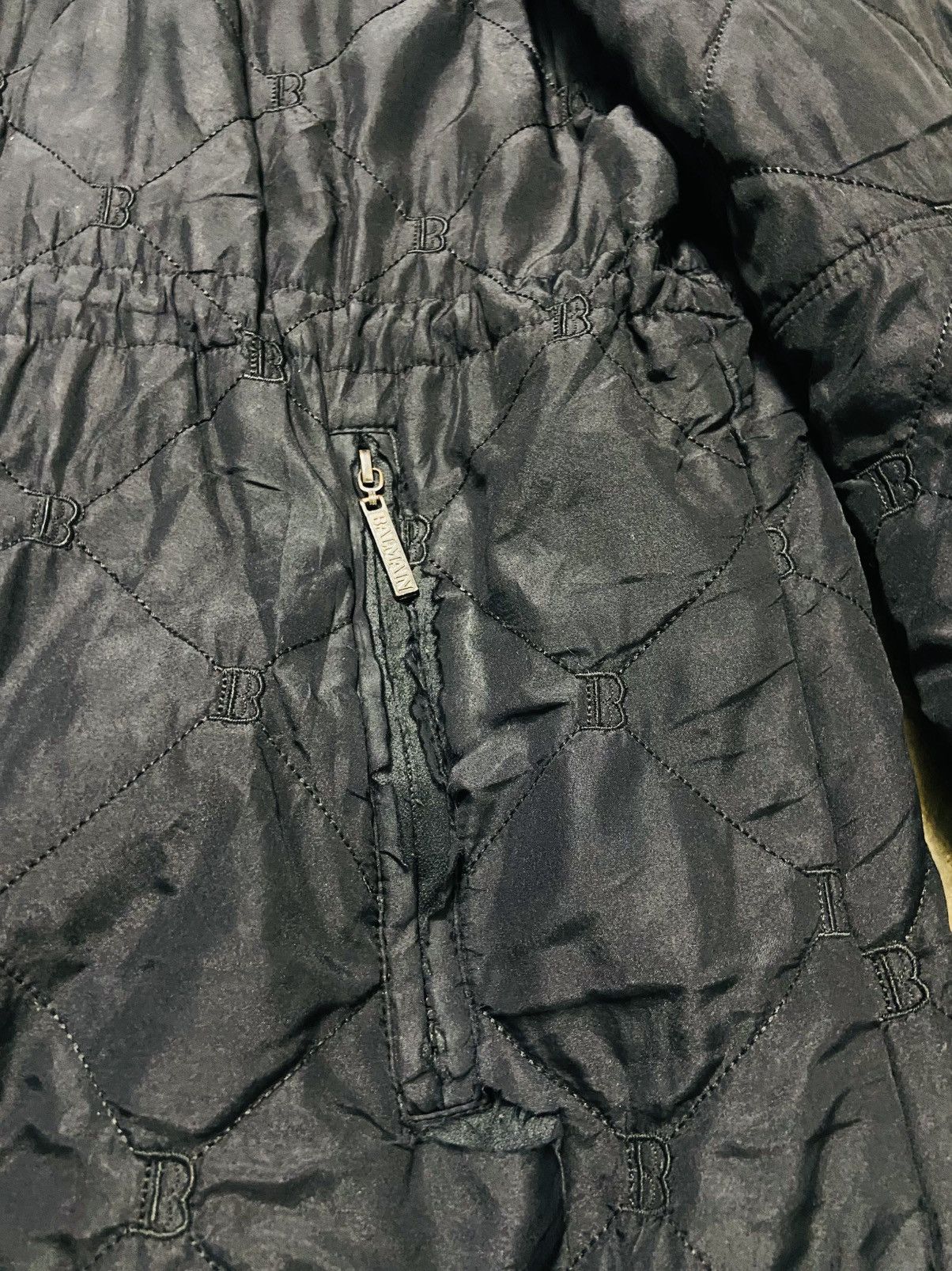 Balmain Vintage Balmain Nylon Zipper Distressed Jacket Size US L / EU 52-54 / 3 - 7 Thumbnail