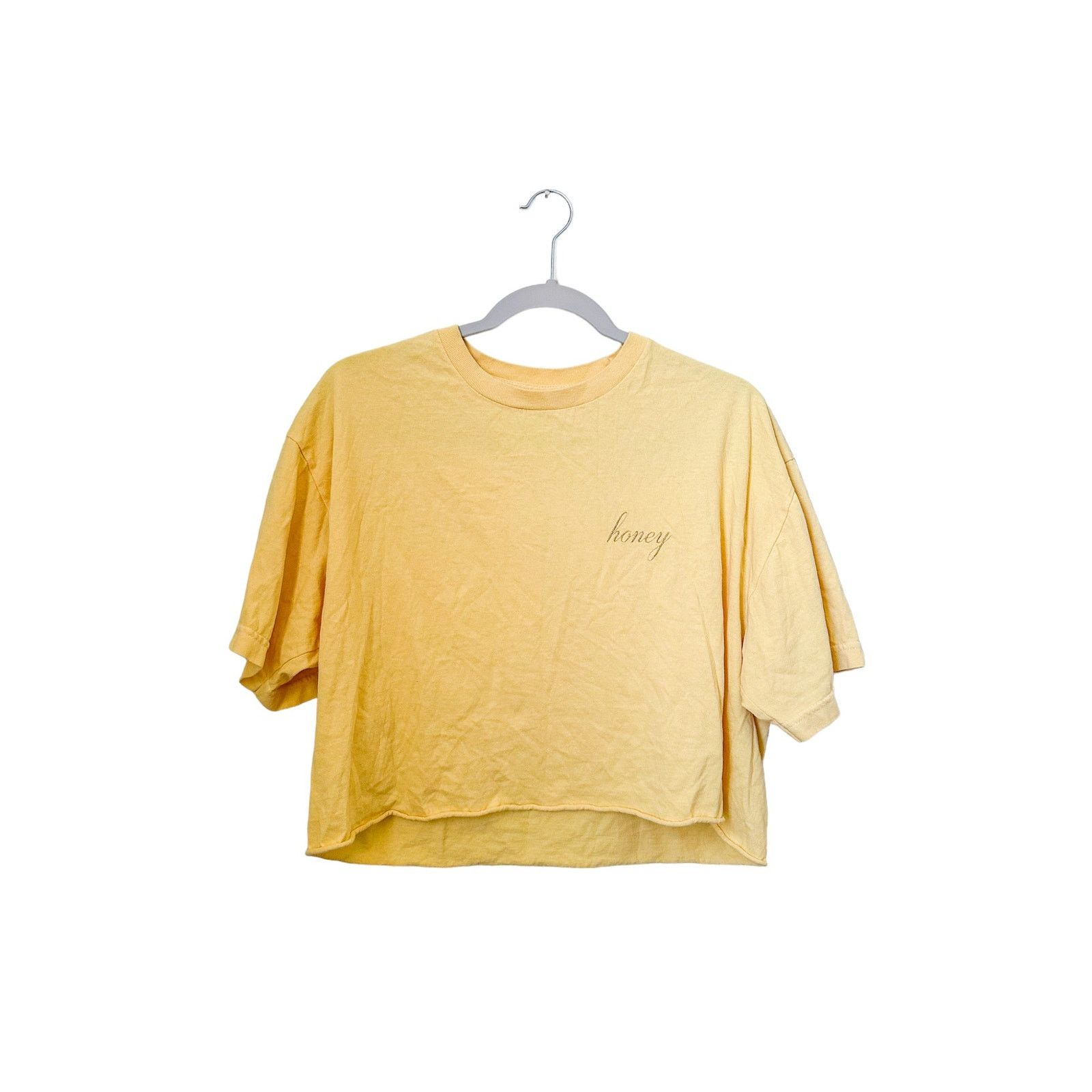 Brandy Melville J Galt Honey Embroidered T-Shirt , 'One Size' Size M / US 6-8 / IT 42-44 - 1 Thumbnail