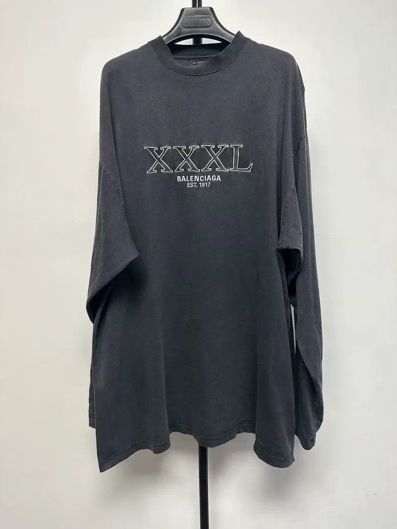 Balenciaga Balenciaga Letter Crew Neck Straight Long Sleeve T-Shirt Size US M / EU 48-50 / 2 - 1 Thumbnail