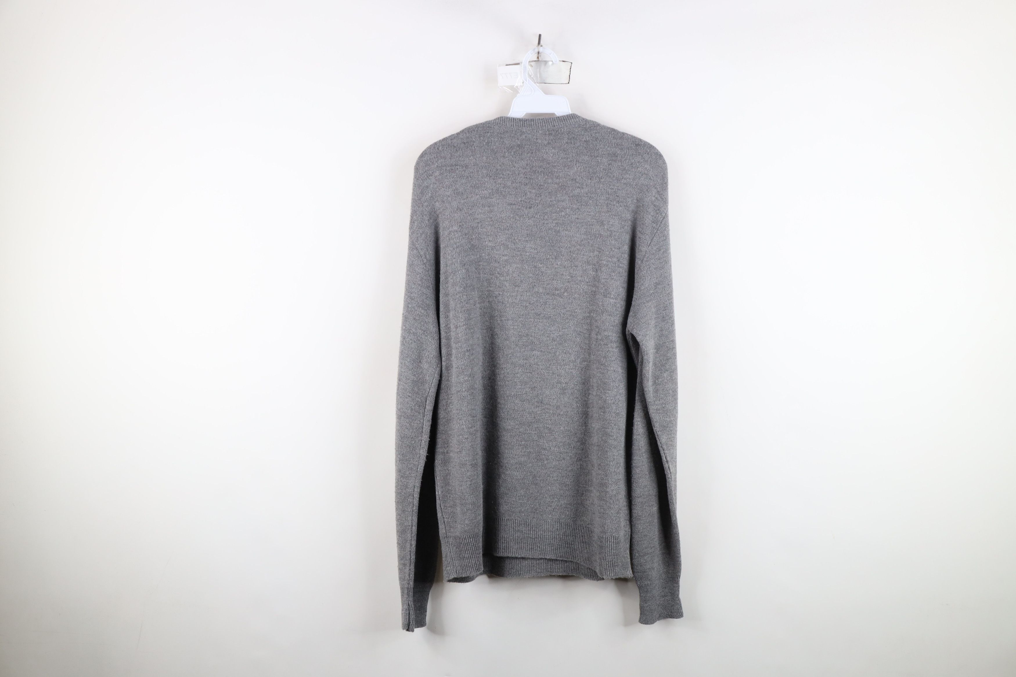 Vintage Vintage 70s Streetwear Knit V-Neck Sweater Heather Gray USA Size US L / EU 52-54 / 3 - 10 Thumbnail