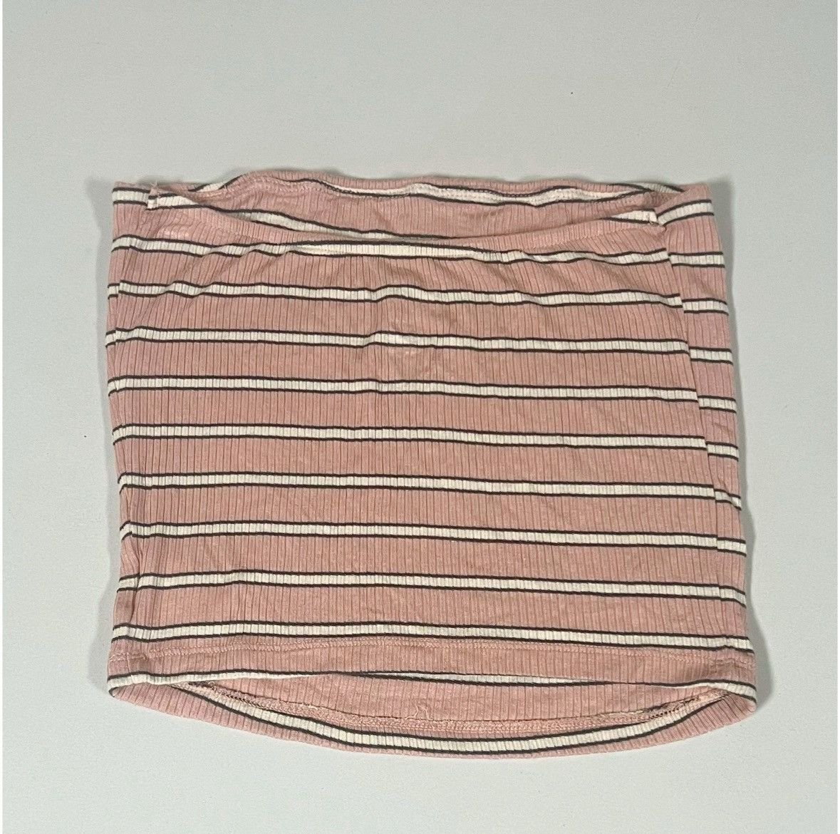 American Eagle Outfitters Pink Mauve Striped Tube Top Crop Top Shirt Blouse Size S 🎀✨ Size S / US 4 / IT 40 - 2 Thumbnail