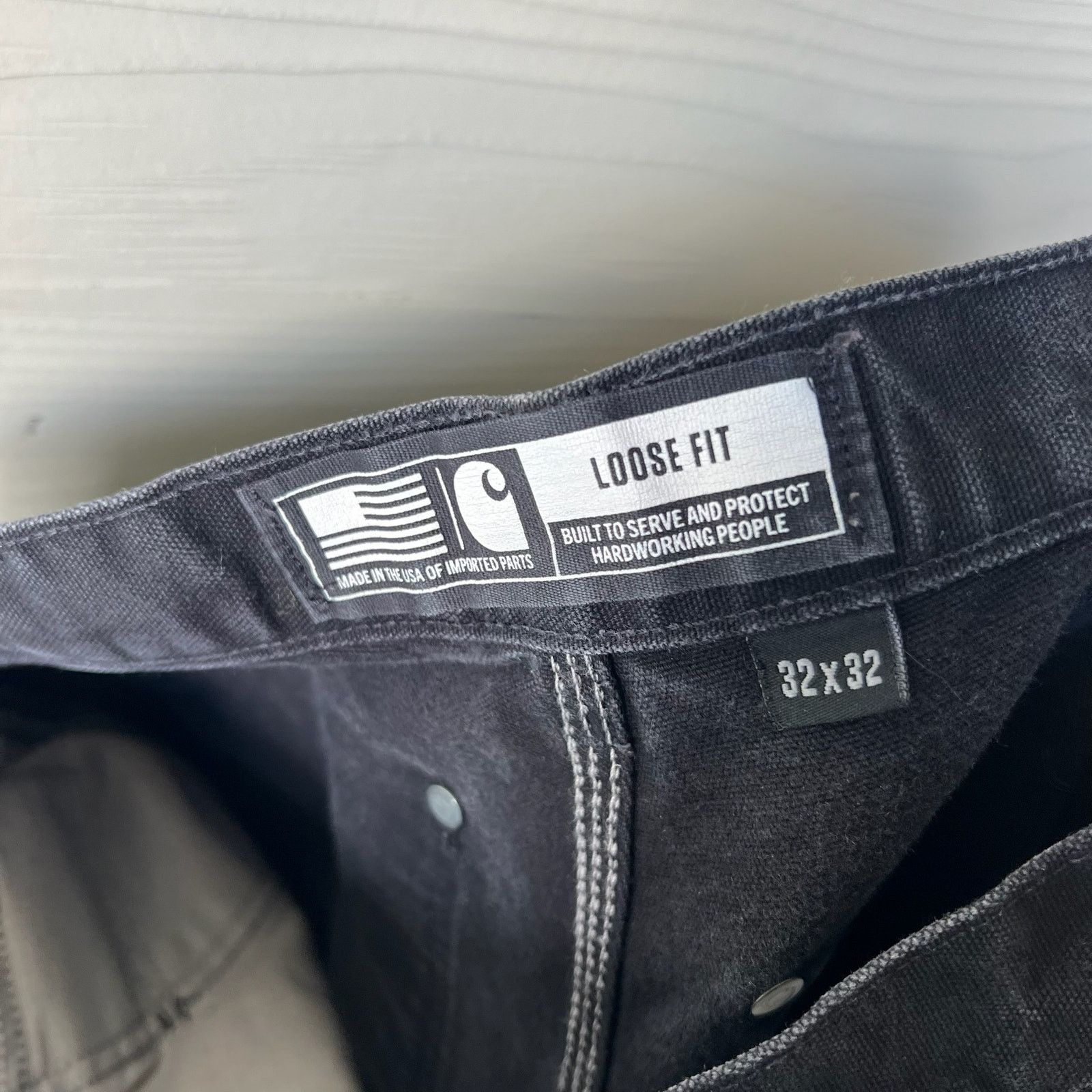 Carhartt × Vintage Carhartt black double knee work wear carpenter pants Size US 31 - 6 Thumbnail
