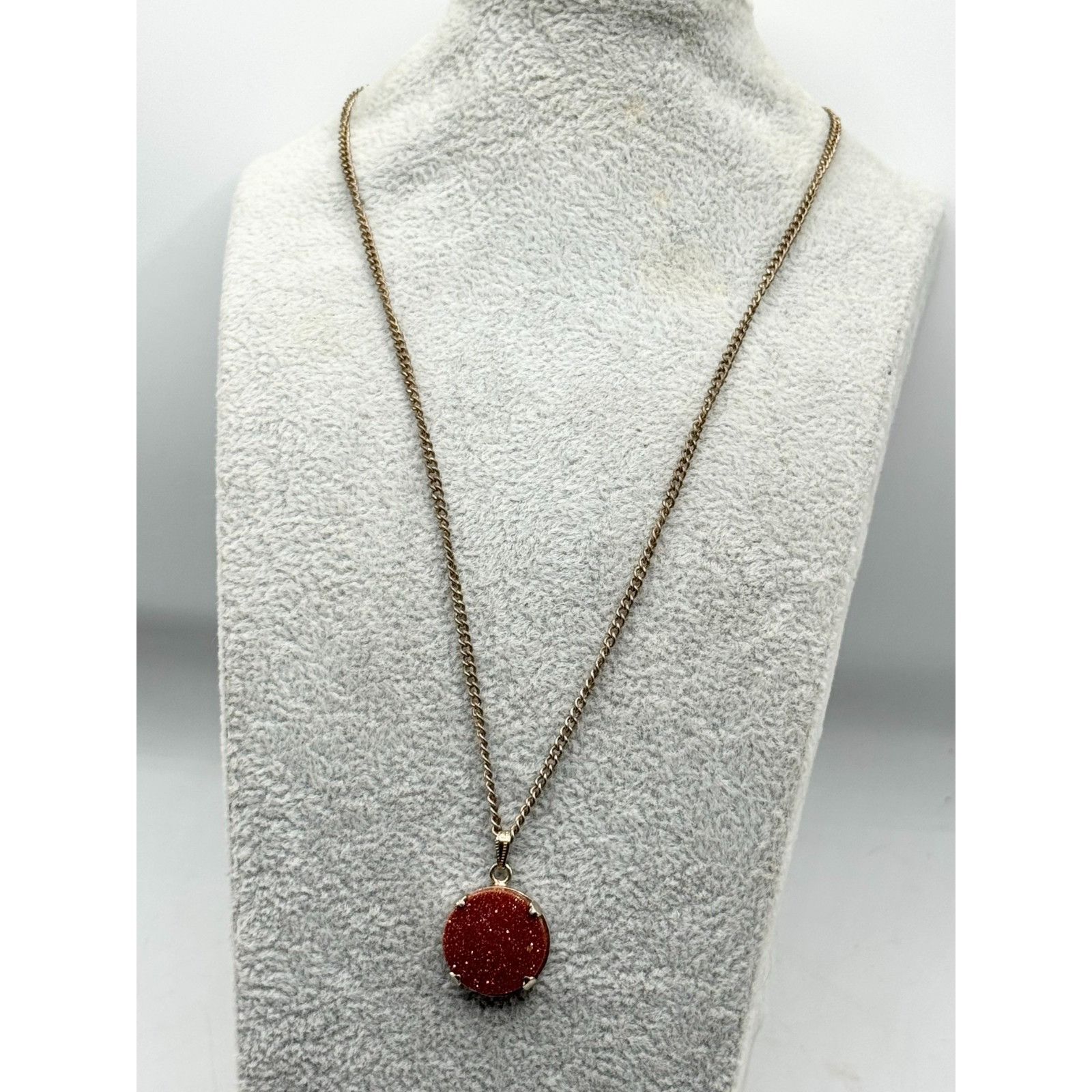 Vintage Vintage sandstone stone pendant necklace Size ONE SIZE - 5 Thumbnail