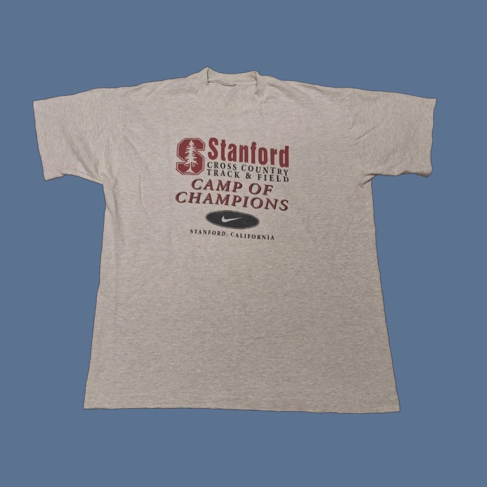 Nike VINTAGE Nike Stanford CA College University T Shirt L White Basketball 90s Rare Mens Size US L / EU 52-54 / 3 - 1 Thumbnail