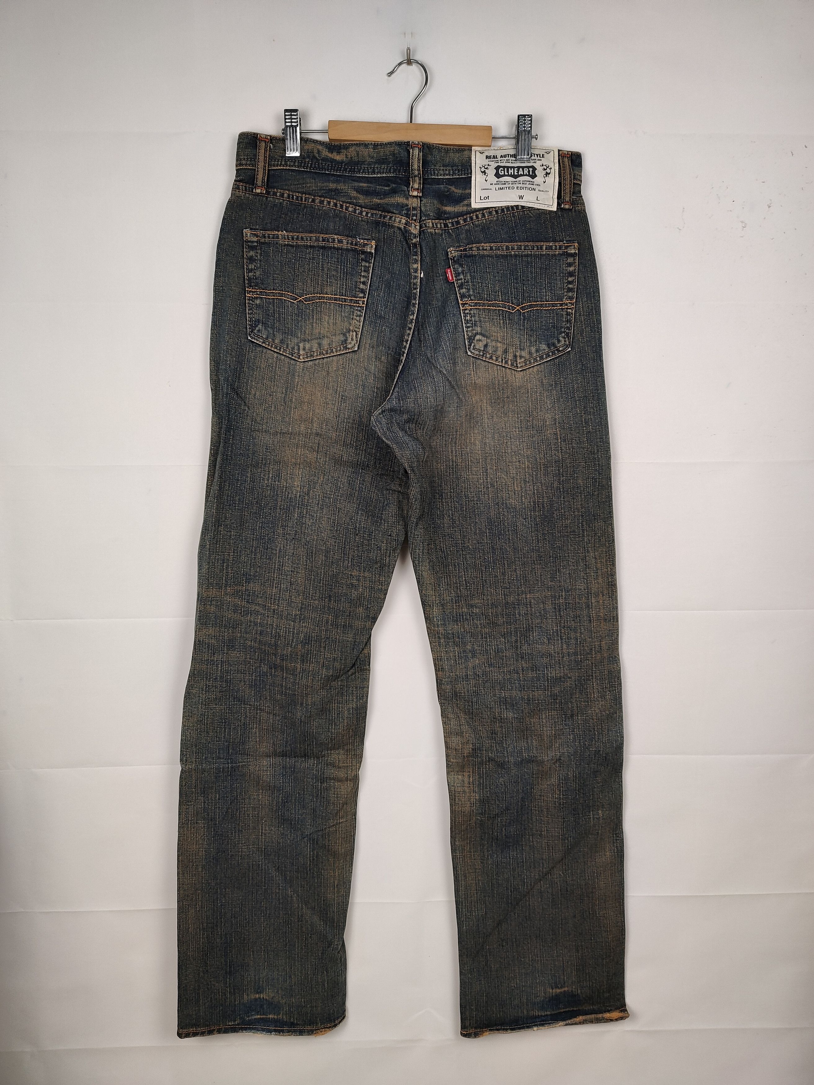 Japanese Brand GL Heart Denim Pant Size US 30 / EU 46 - 5 Thumbnail