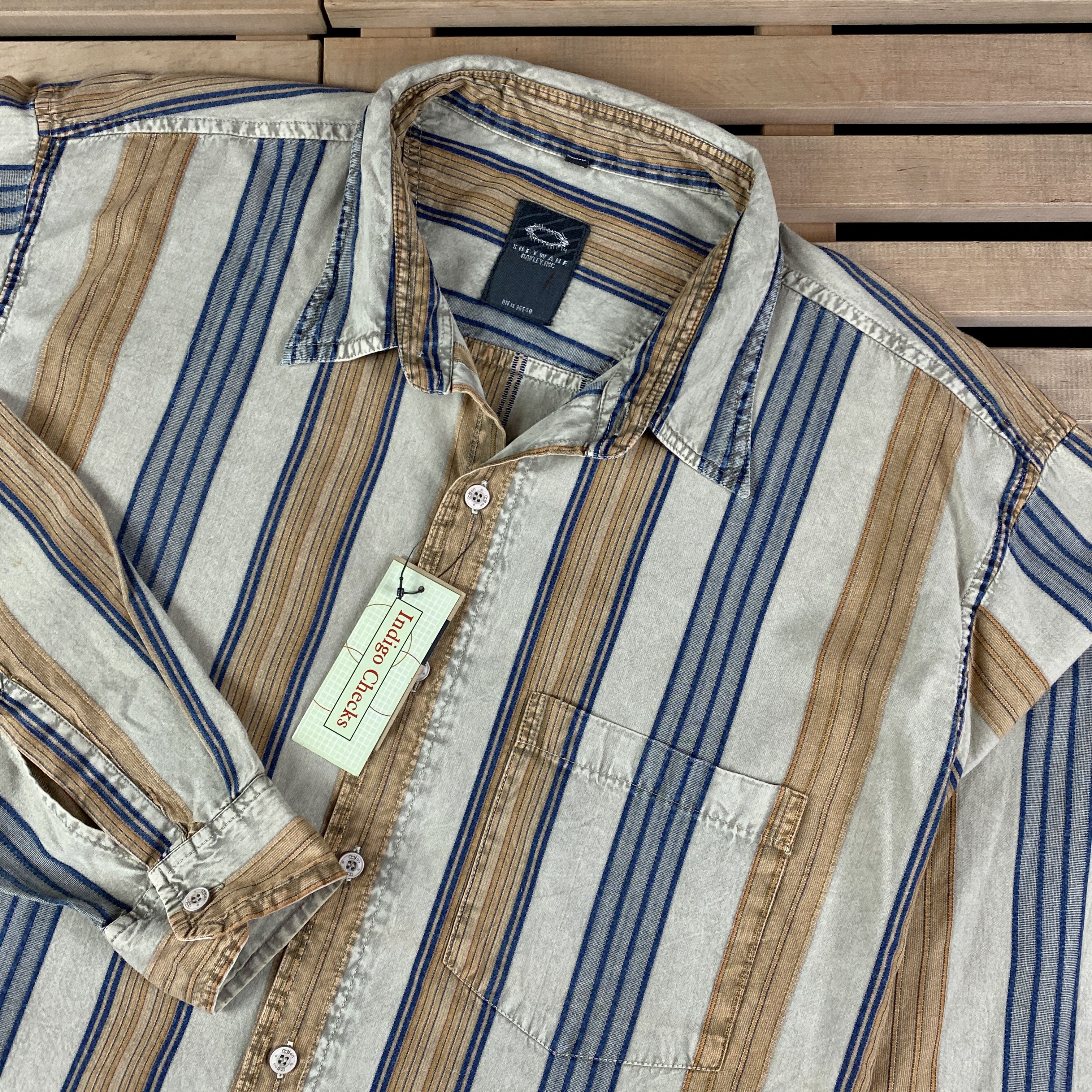 Oakley × Vintage Mens Long Sleeve Shirts Oakley Size 48/13 Cotton Size US XL / EU 56 / 4 - 2 Thumbnail